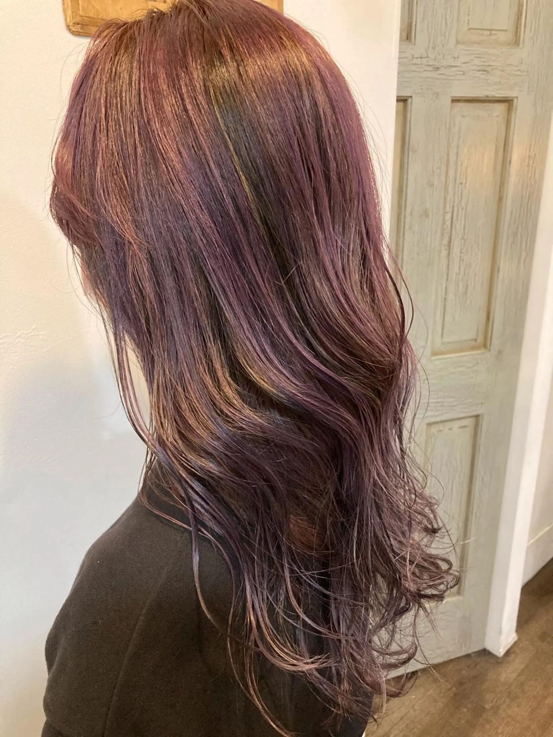 ロング カラー 松下 智也のヘアスタイル