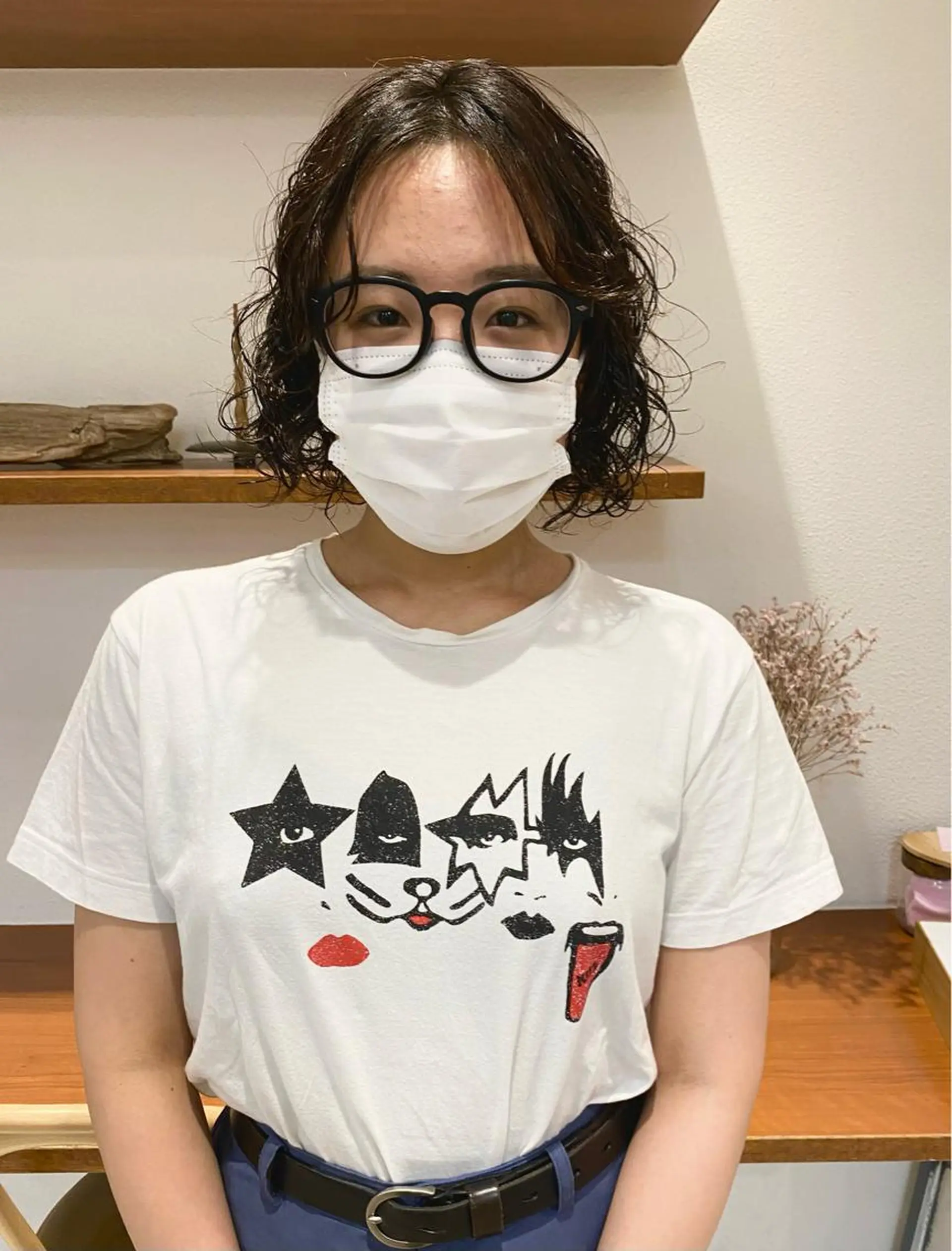 ミディアム パーマ ミディアムパーマ 店長　ショート& パーマ　坂本のヘアスタイル