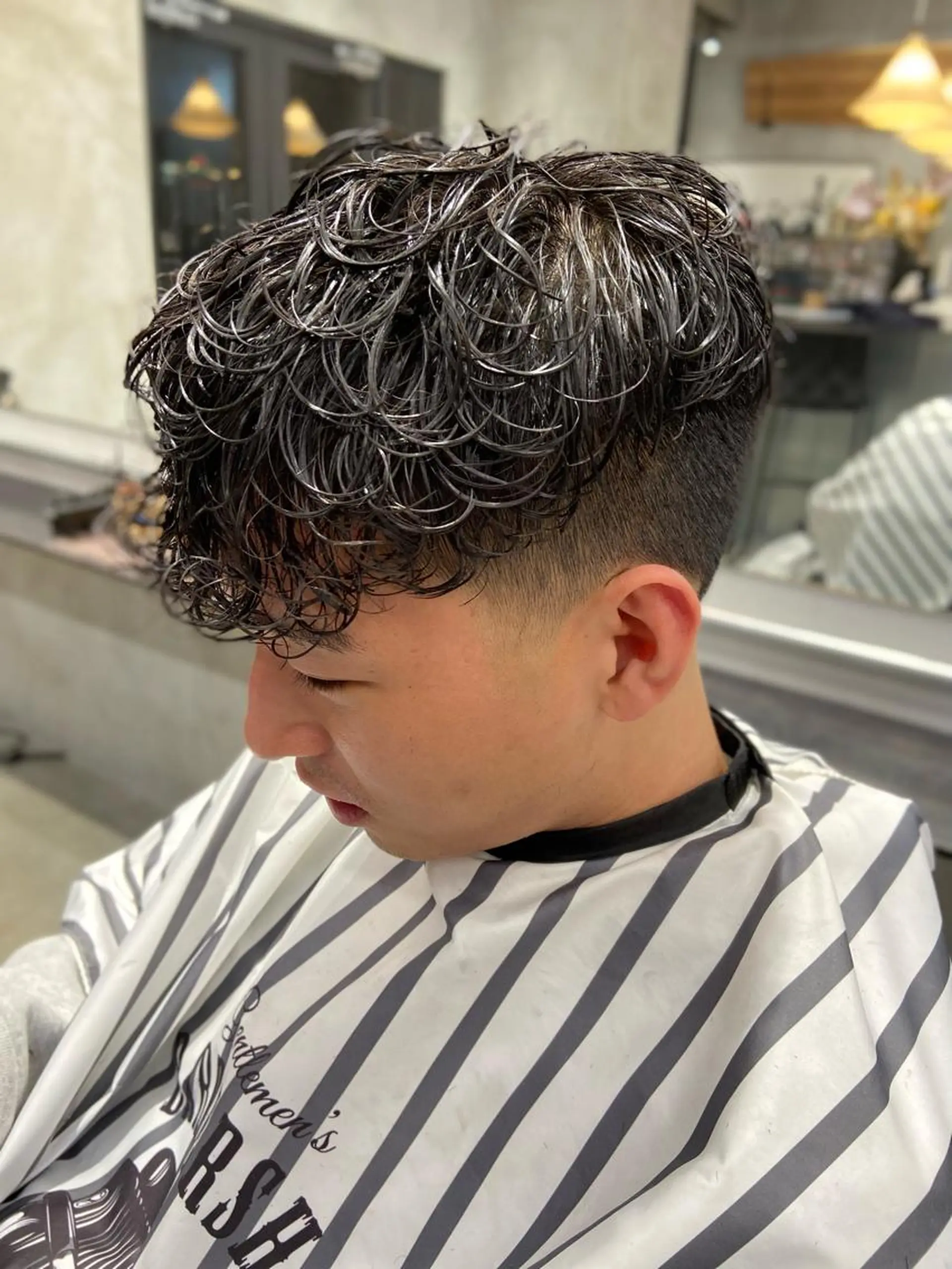ミディアム パーマ メンズ カット FM【エフエム】HAVANA所属・💈圧倒的メンズ特化 明大前美容師💈のヘアスタイル