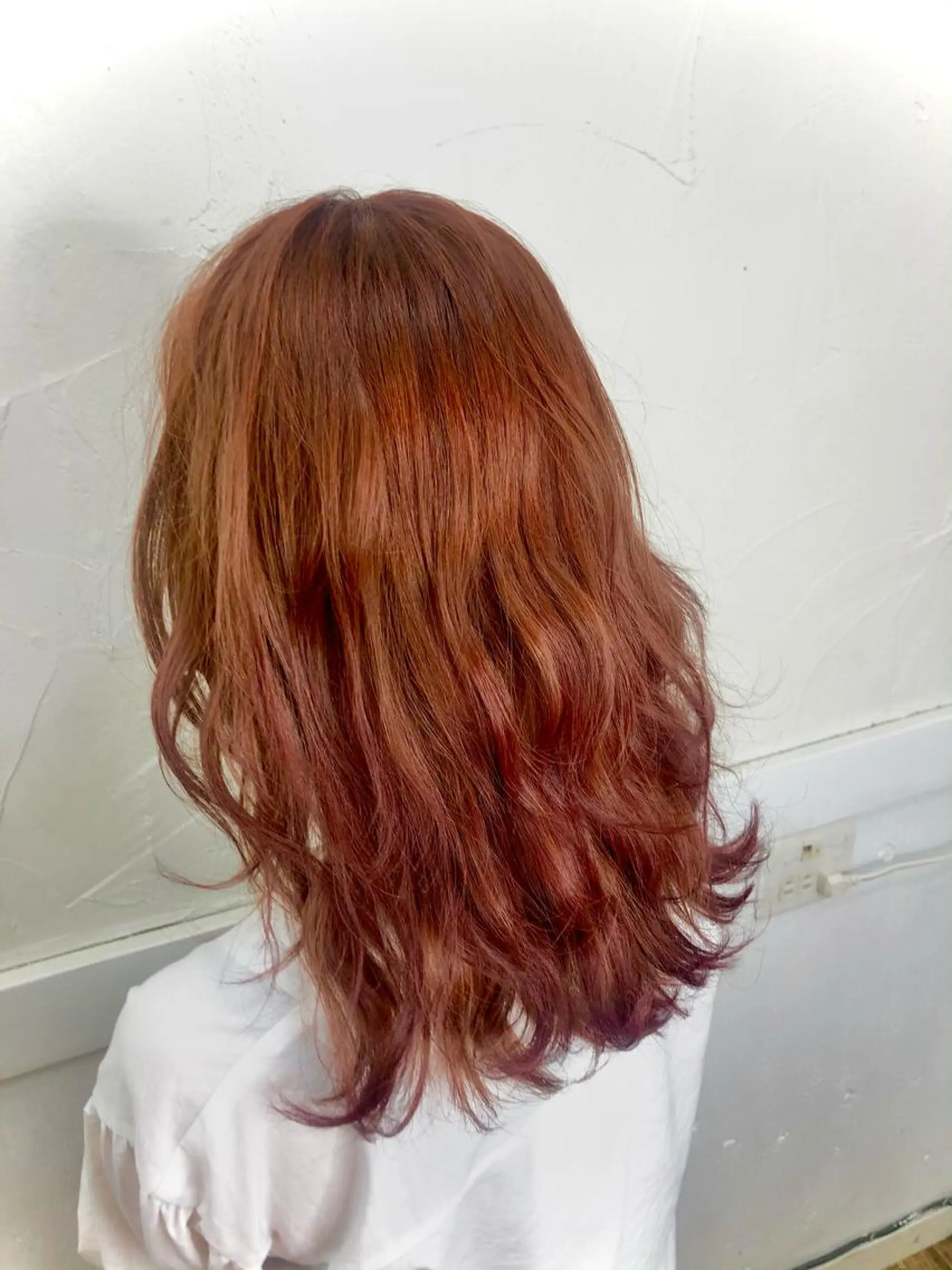 ロング カラー ブラウンカラー オレンジ オレンジブラウン ヘアカラー トリートメント 外国人風/ブリーチ 小泉じょうのヘアスタイル