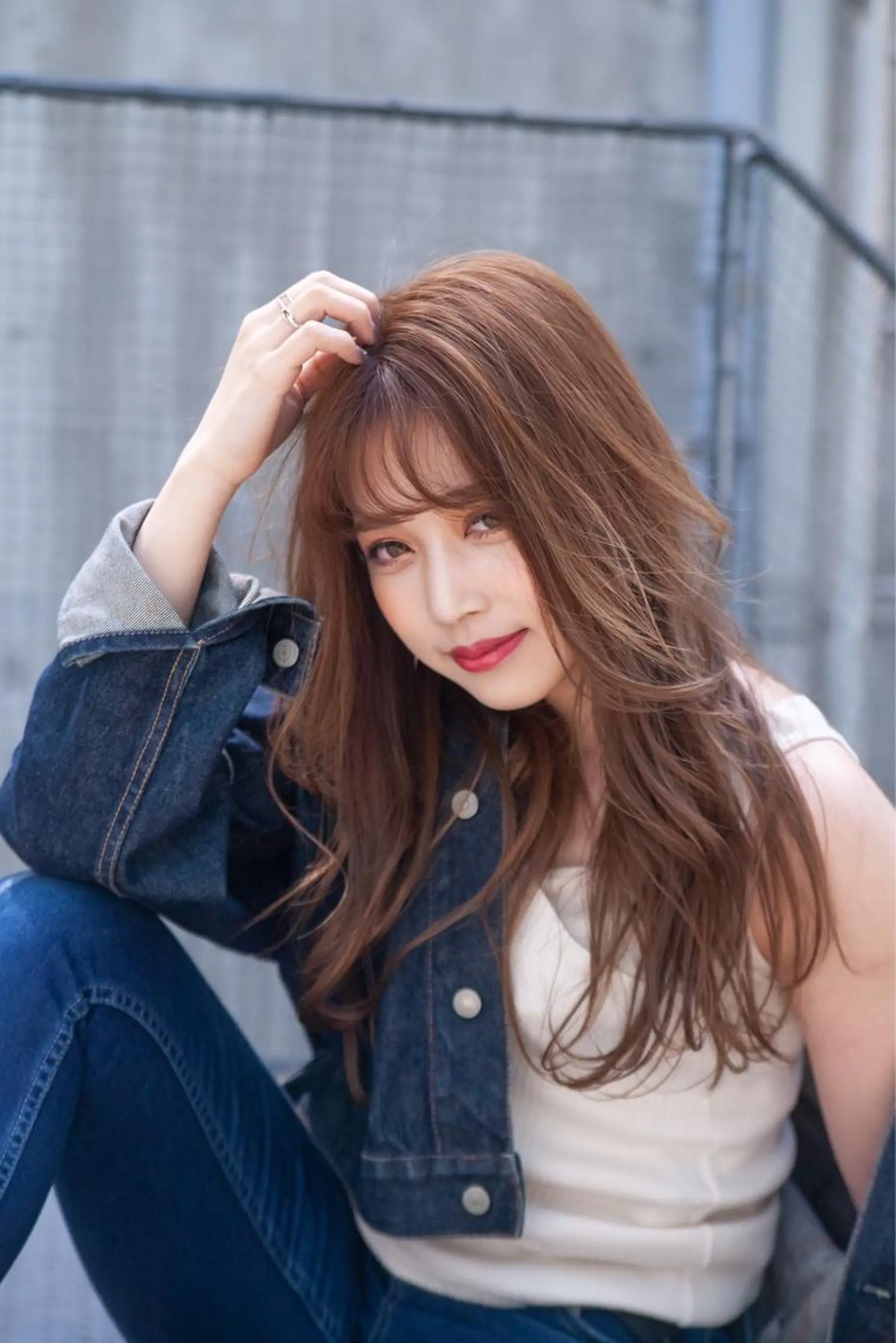 ロング カット 山口 竣也のヘアスタイル