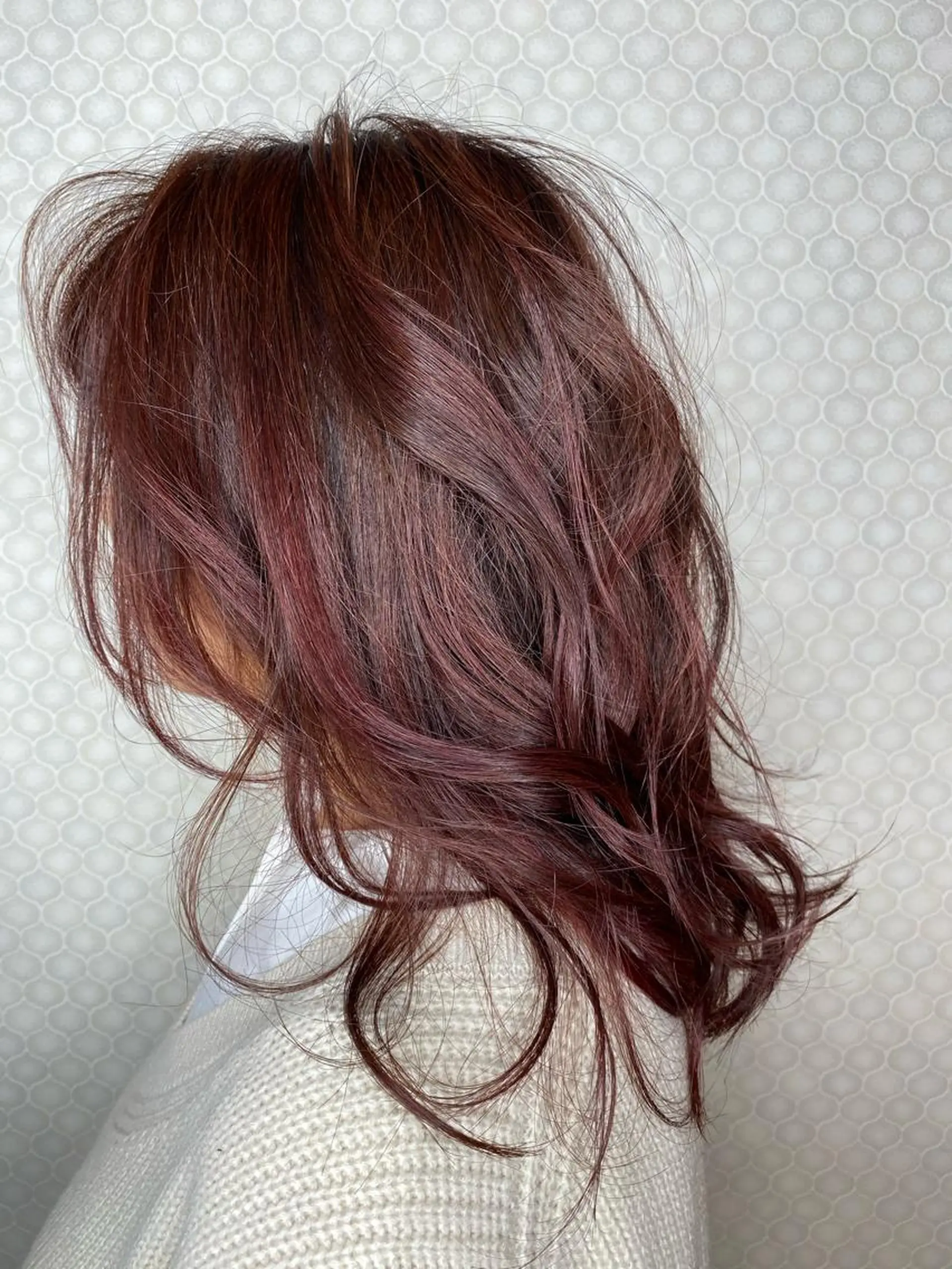 セミロング カラー サロンド・かわの所属・岡野 咲絢【さあや】のヘアスタイル