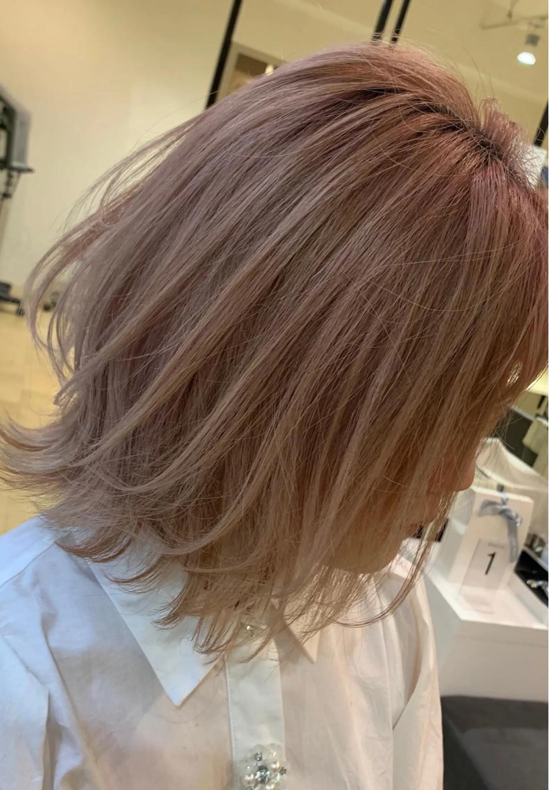 セミロング カラー ベージュカラー メンズカット/レイヤ ーカット大名Lay.のヘアスタイル