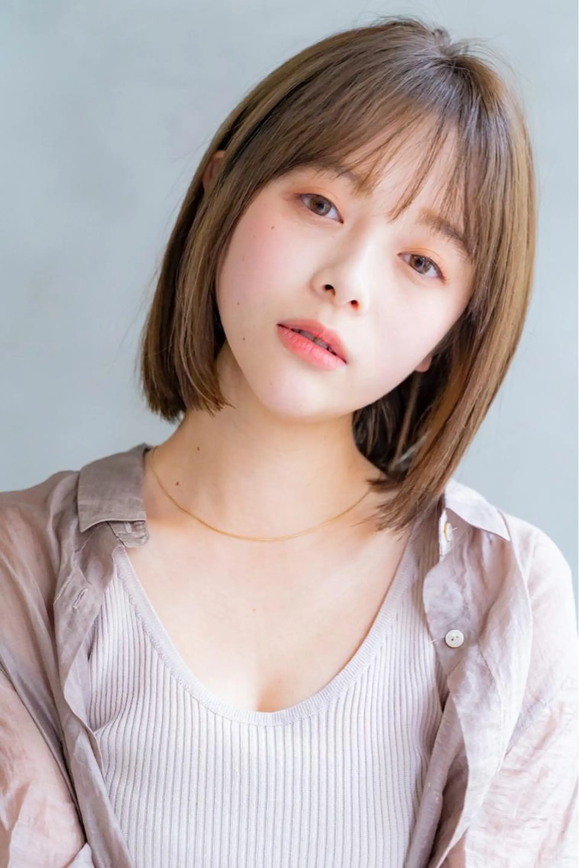 ショート カラー パーマ ヘアアレンジ メンズ キッズ ネイル マツエク・マツパ ボブ 🌸グレージュ/ 艶髪🌸yutaのヘアスタイル