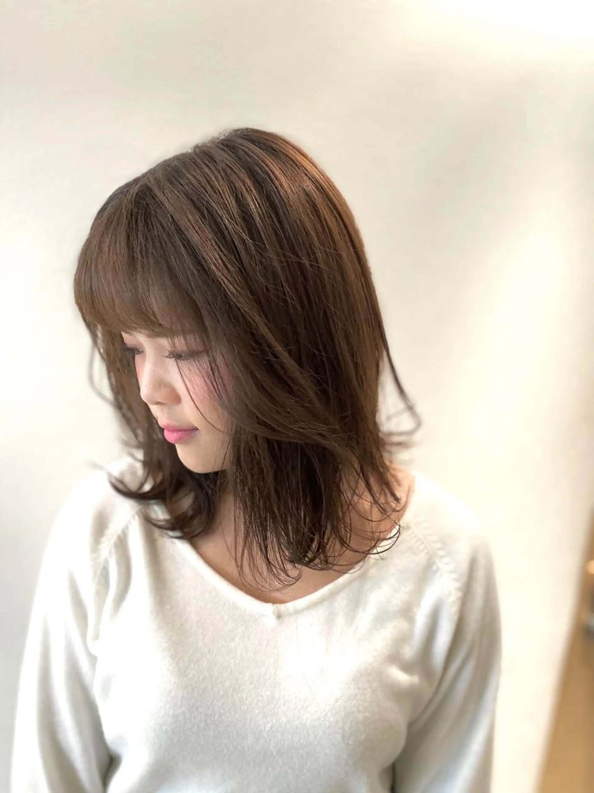 ミディアム カラー カット トリートメント 平田 健一のヘアスタイル