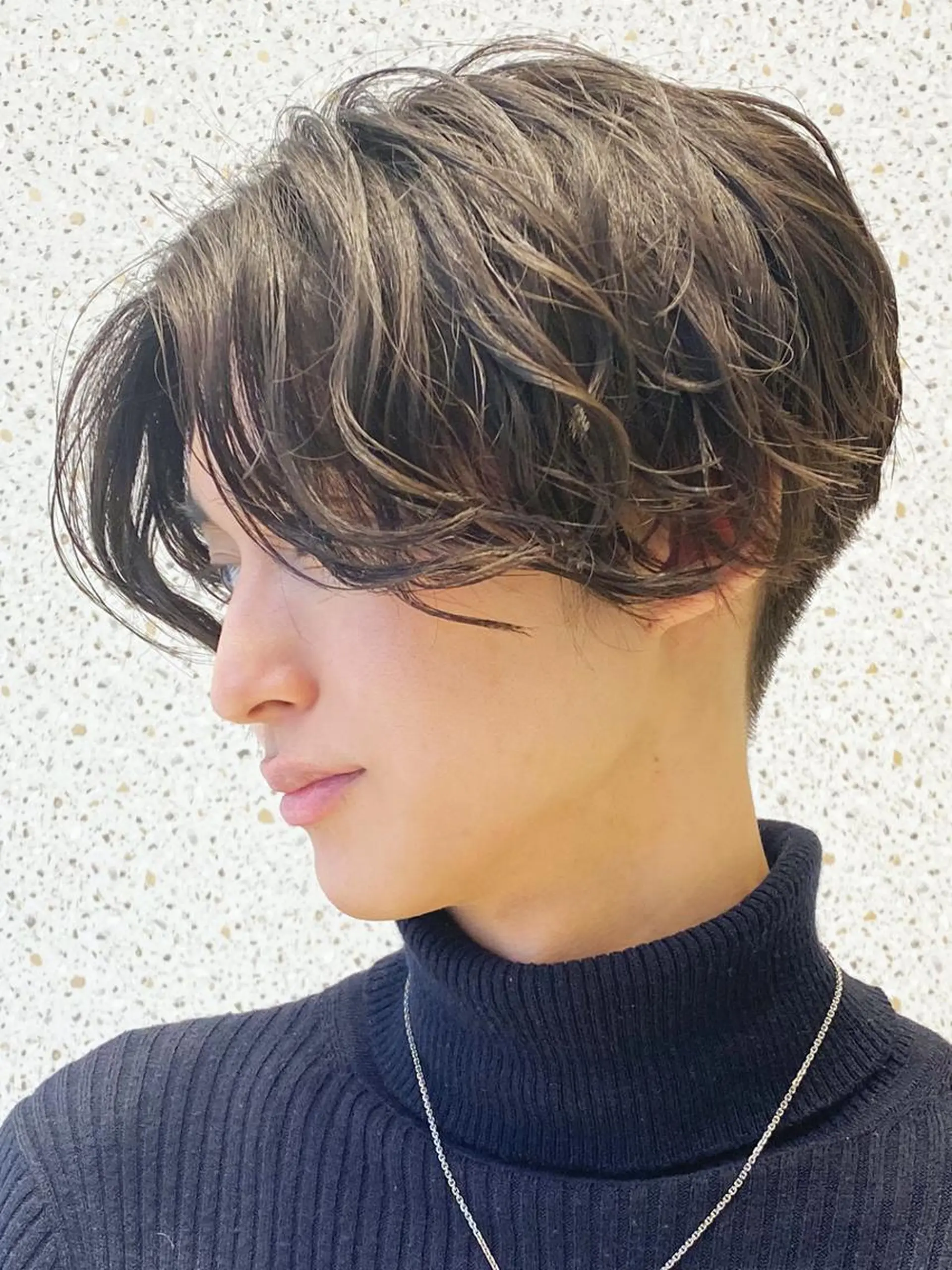 ショート メンズ カラー 千脇 望美のヘアスタイル