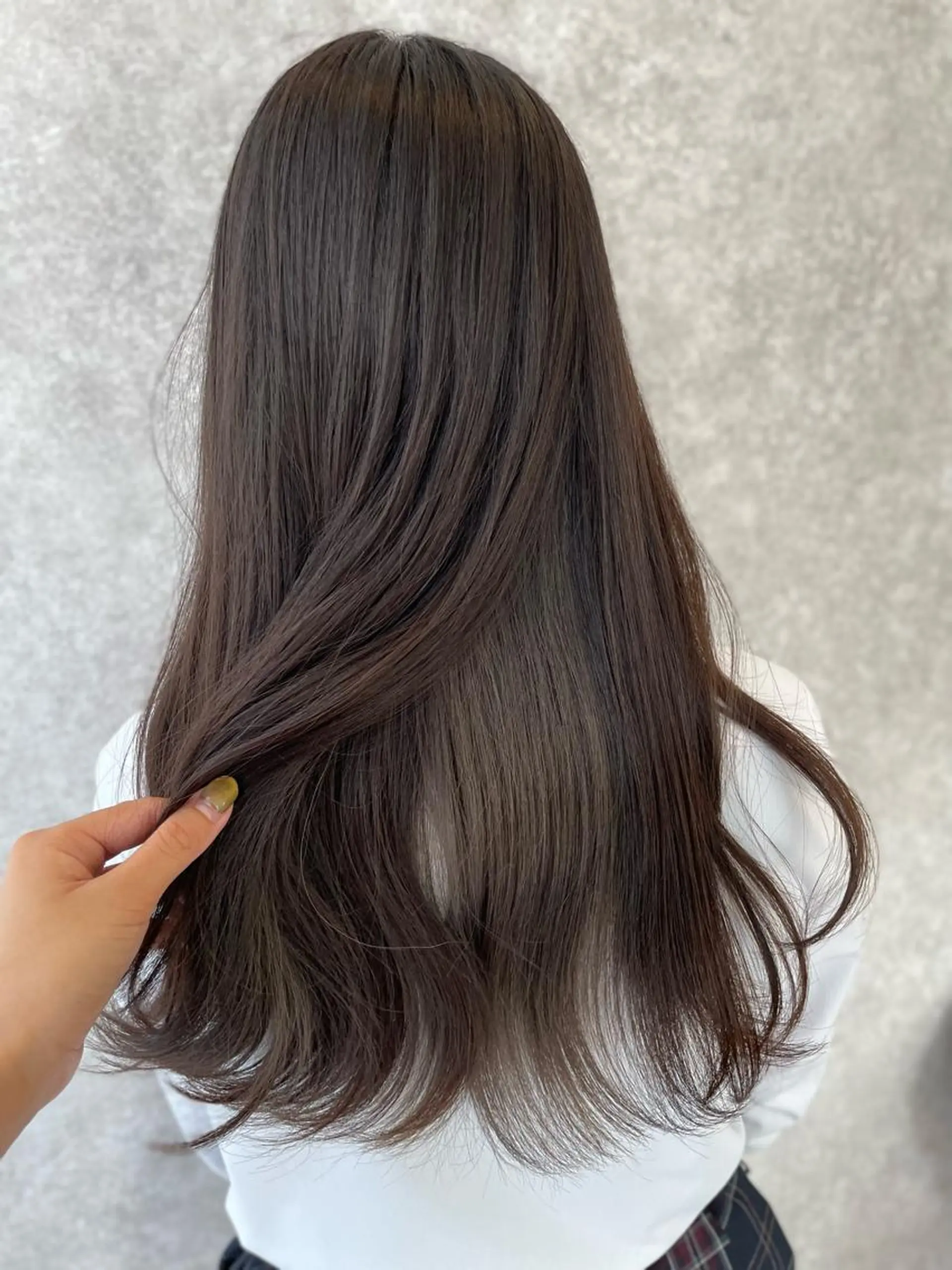 ロング カラー グレージュ インナーカラー たなか りなのヘアスタイル