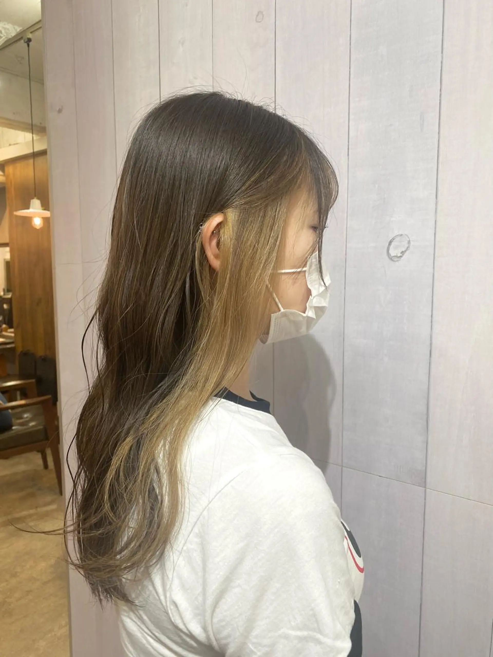 ロング カラー ベージュカラー ヘアカラー トリートメント 💎縮毛矯正/透明感 カラー💎椎葉みひろのヘアスタイル