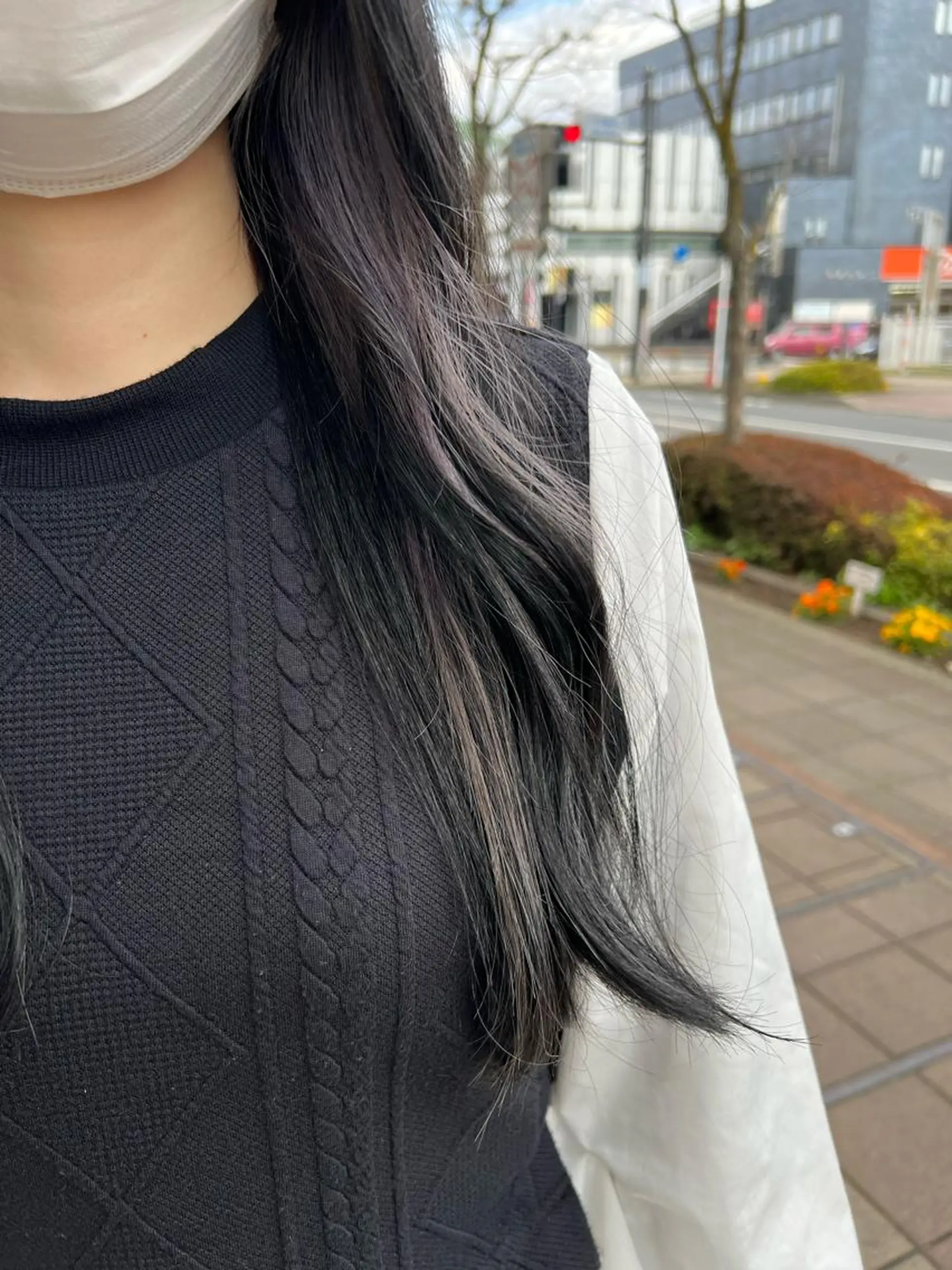 セミロング カラー ラベンダーカラー シルバー 🦄Rena 🦄のヘアスタイル