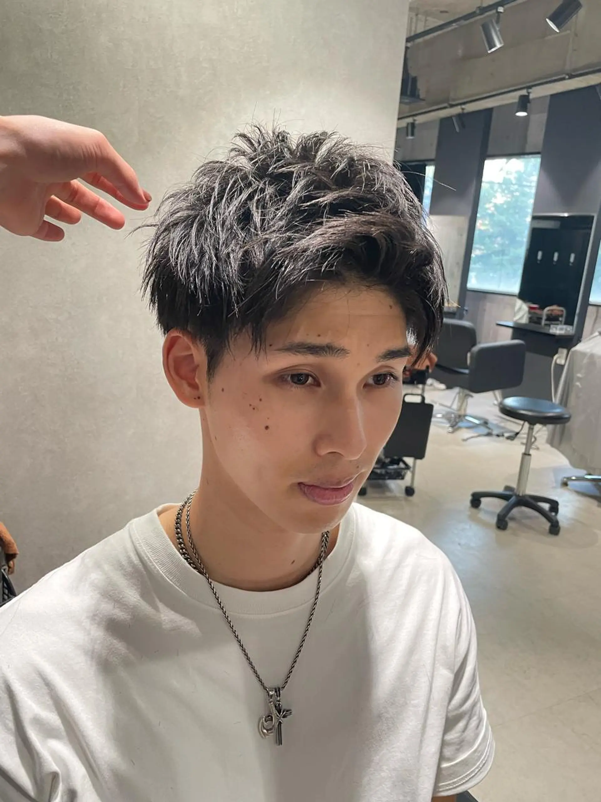 ショート メンズ アップバング ショートヘア _white【京橋店】所属・_WHITE / KENTOのヘアスタイル