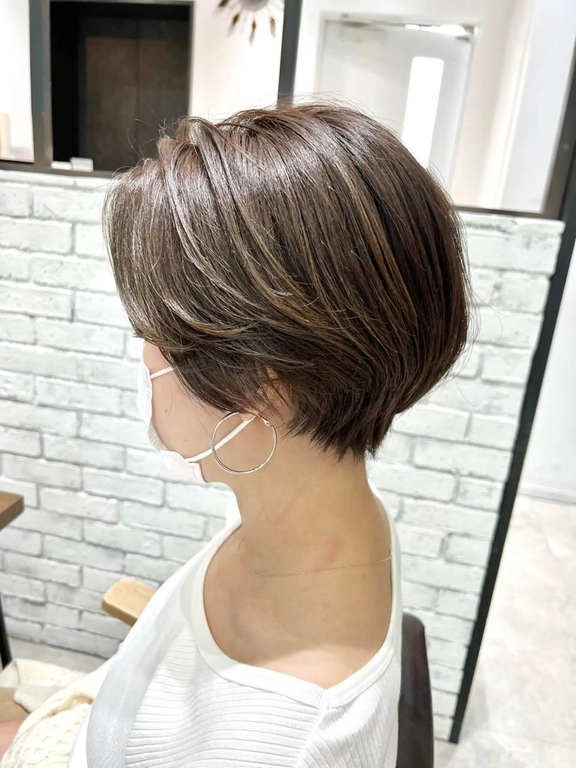 ショート カラー アッシュ アッシュブラウン ブラウンカラー 透明感カラー カット トリートメント 🌿ニュアンスヘア 🌿福田沙也加のヘアスタイル