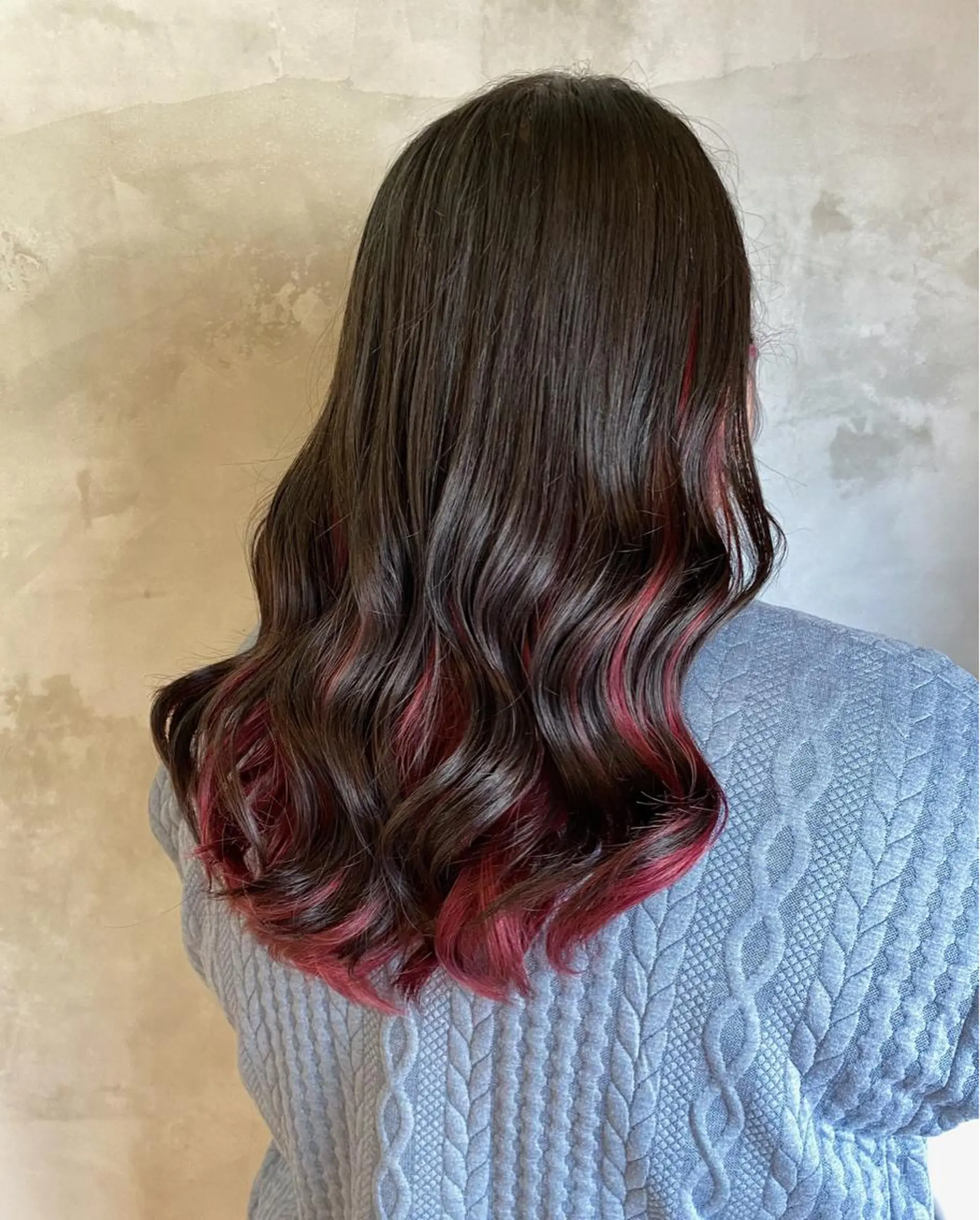 ロング カラー レッドカラー カット ヘアカラー 【＆ koenji】 yukaのヘアスタイル