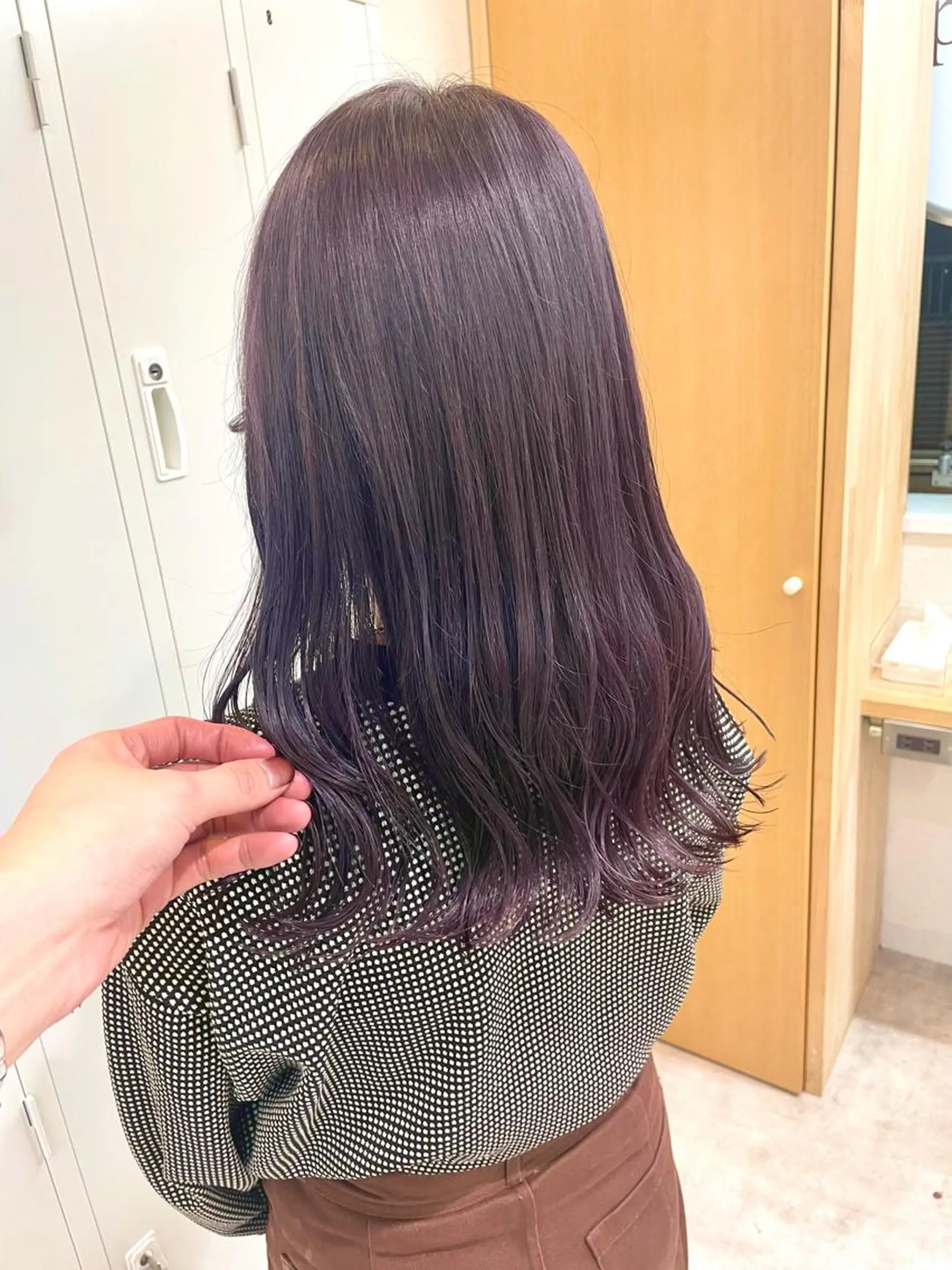 ミディアム カラー バイオレットカラー カット ヘアカラー トリートメント 田中大星 /ボブ 縮毛矯正のヘアスタイル