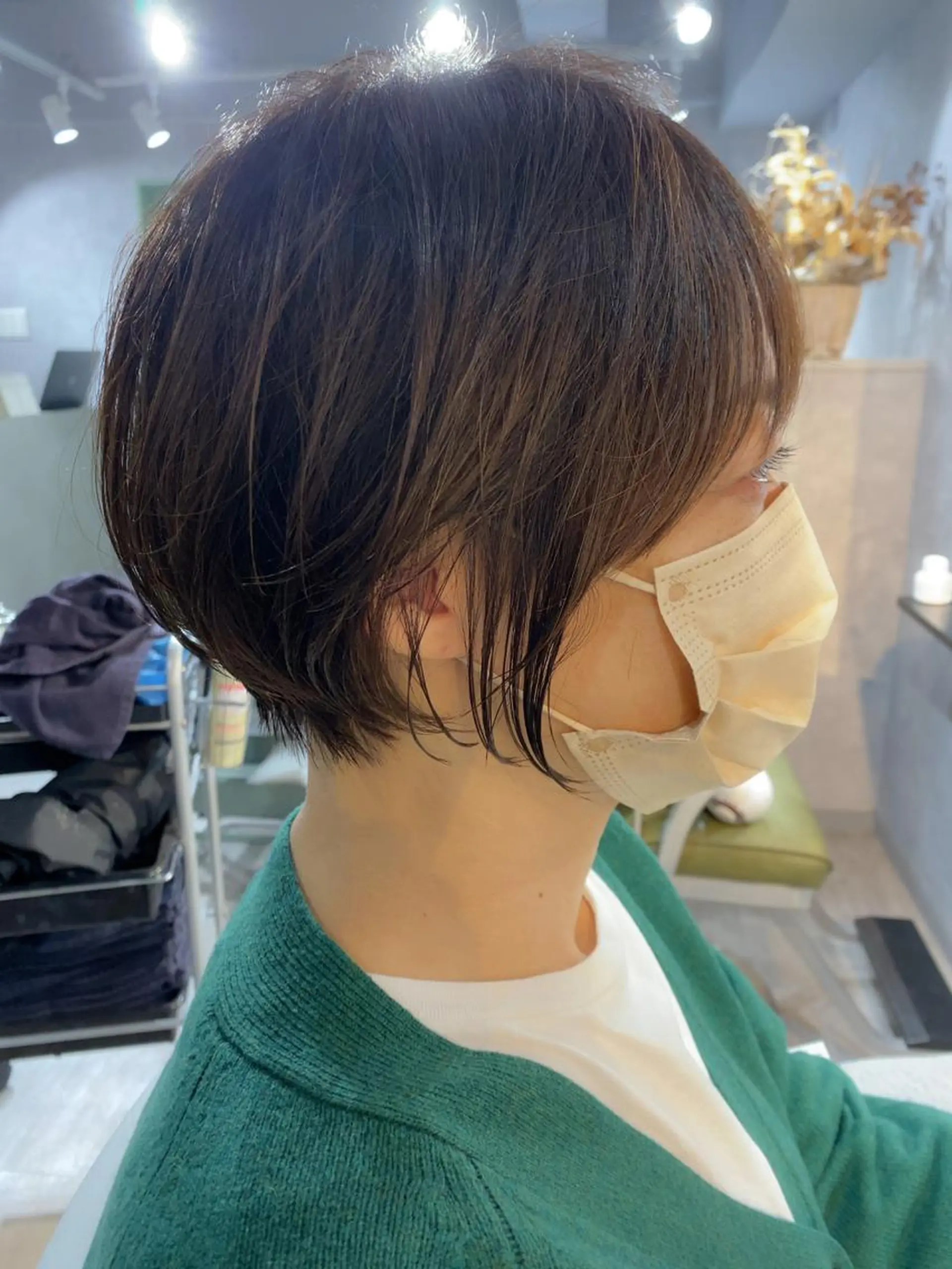 ショート カラー トリートメント カット ヘアカラー トリートメント 久保亮太 /大人ショートのヘアスタイル