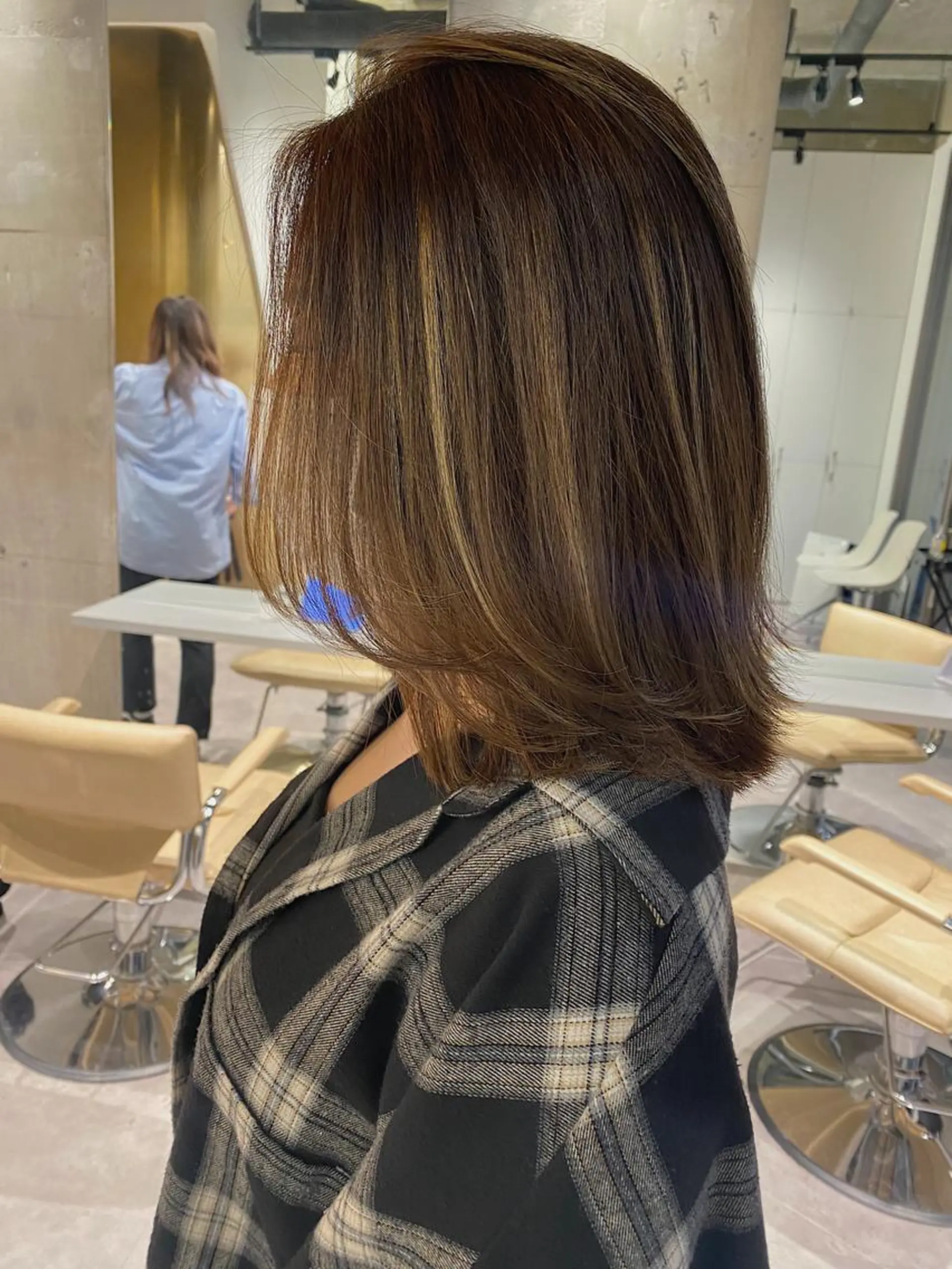 ミディアム すぎもと さき⚡️ 朝ラク・*パーマのヘアスタイル