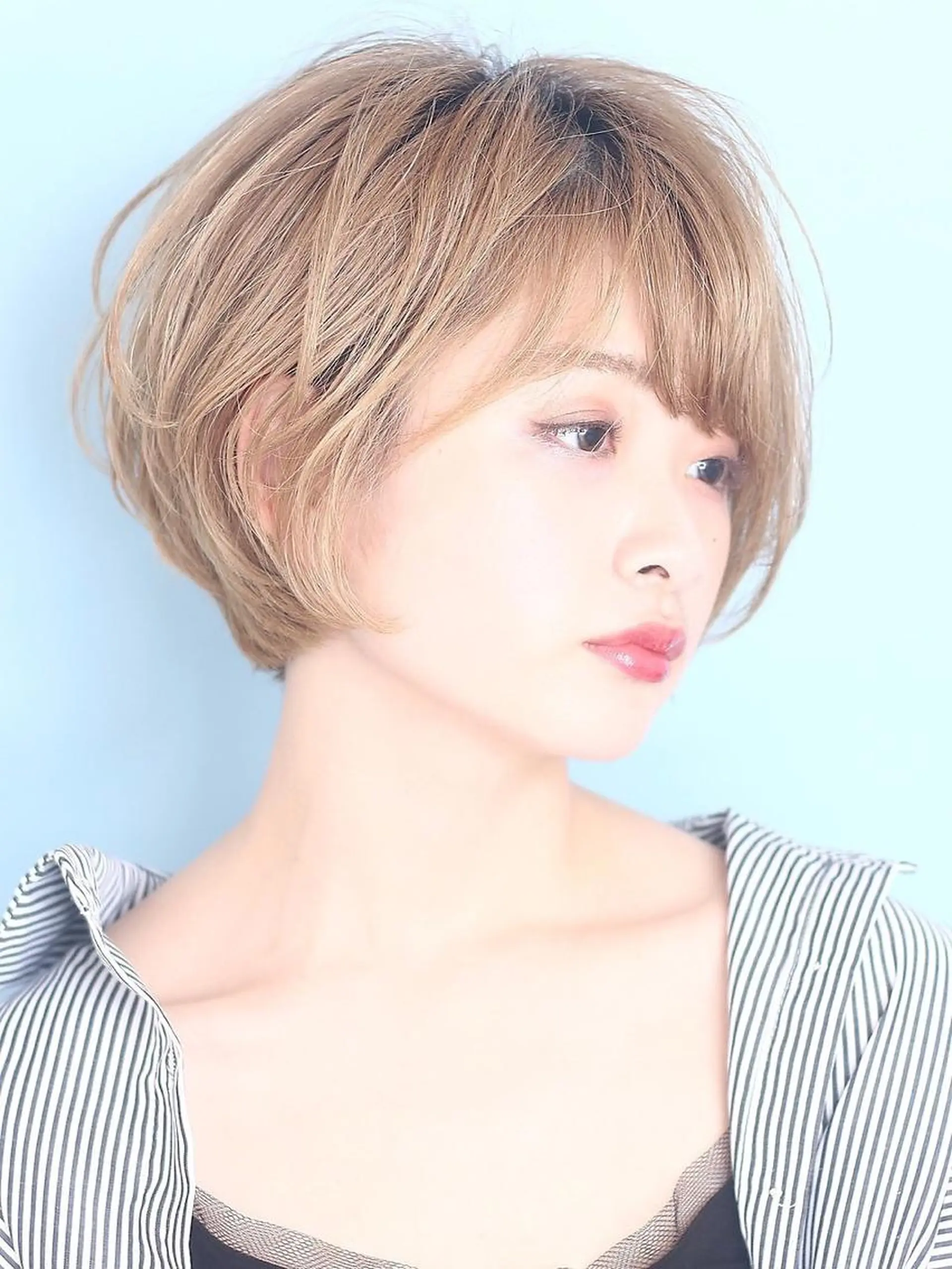 ショート カラー ヘアアレンジ 髪質改善　ANFINI 仙台所属・仙台Ｉ韓国レイヤー Ｉ髪質改善Ｉ伊藤拓海のヘアスタイル