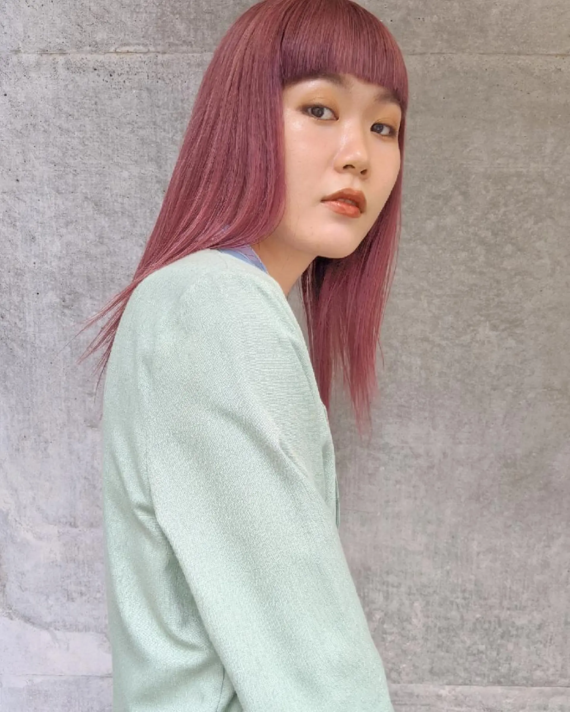 セミロング カラー ヘアアレンジ カット ヘアカラー トリートメント 南堀江 möwen ( メーヴェ )所属・mowen RUIのヘアスタイル