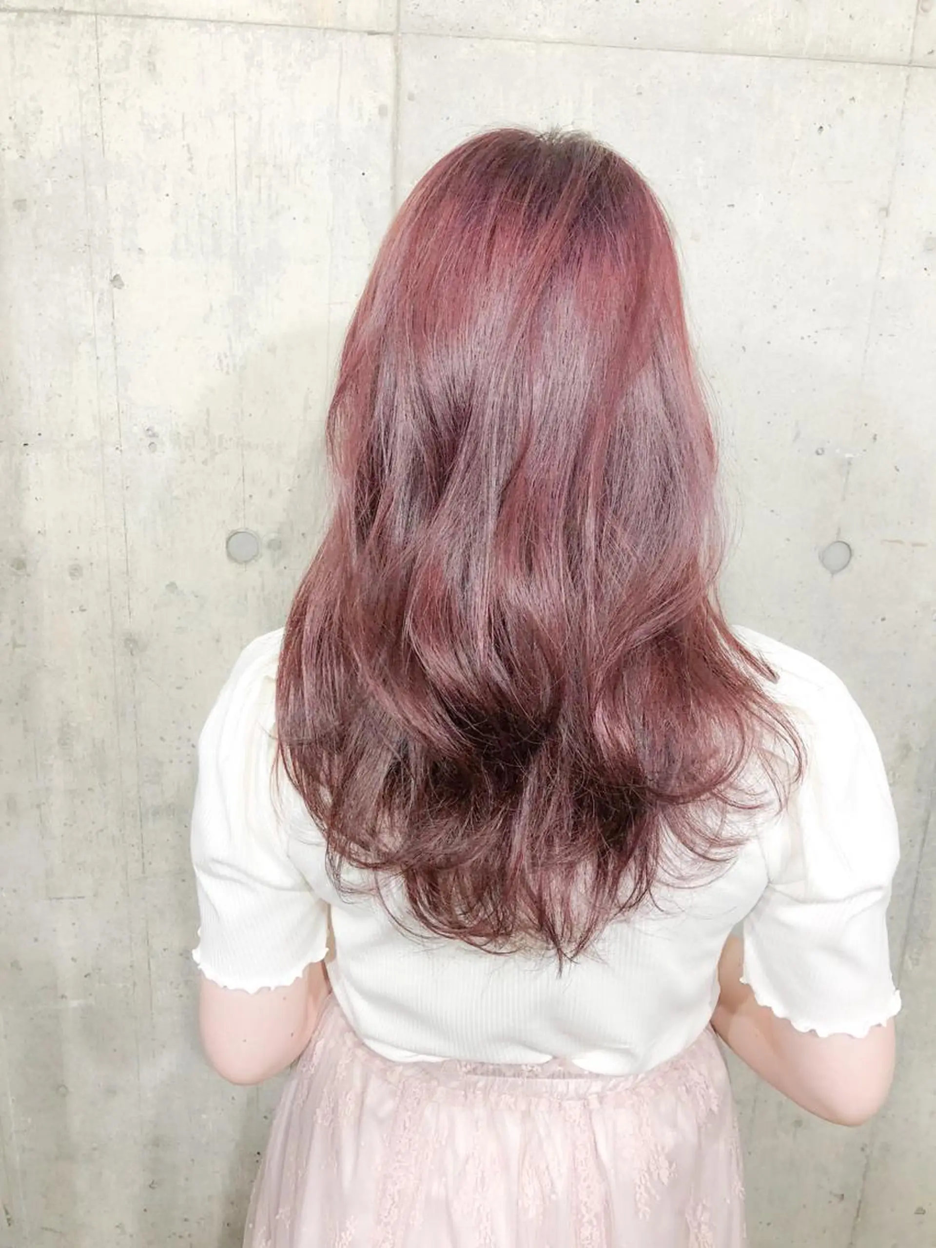 ロング カラー ラベンダーカラー ピンクカラー ピンクラベンダー 北條 優輝のヘアスタイル