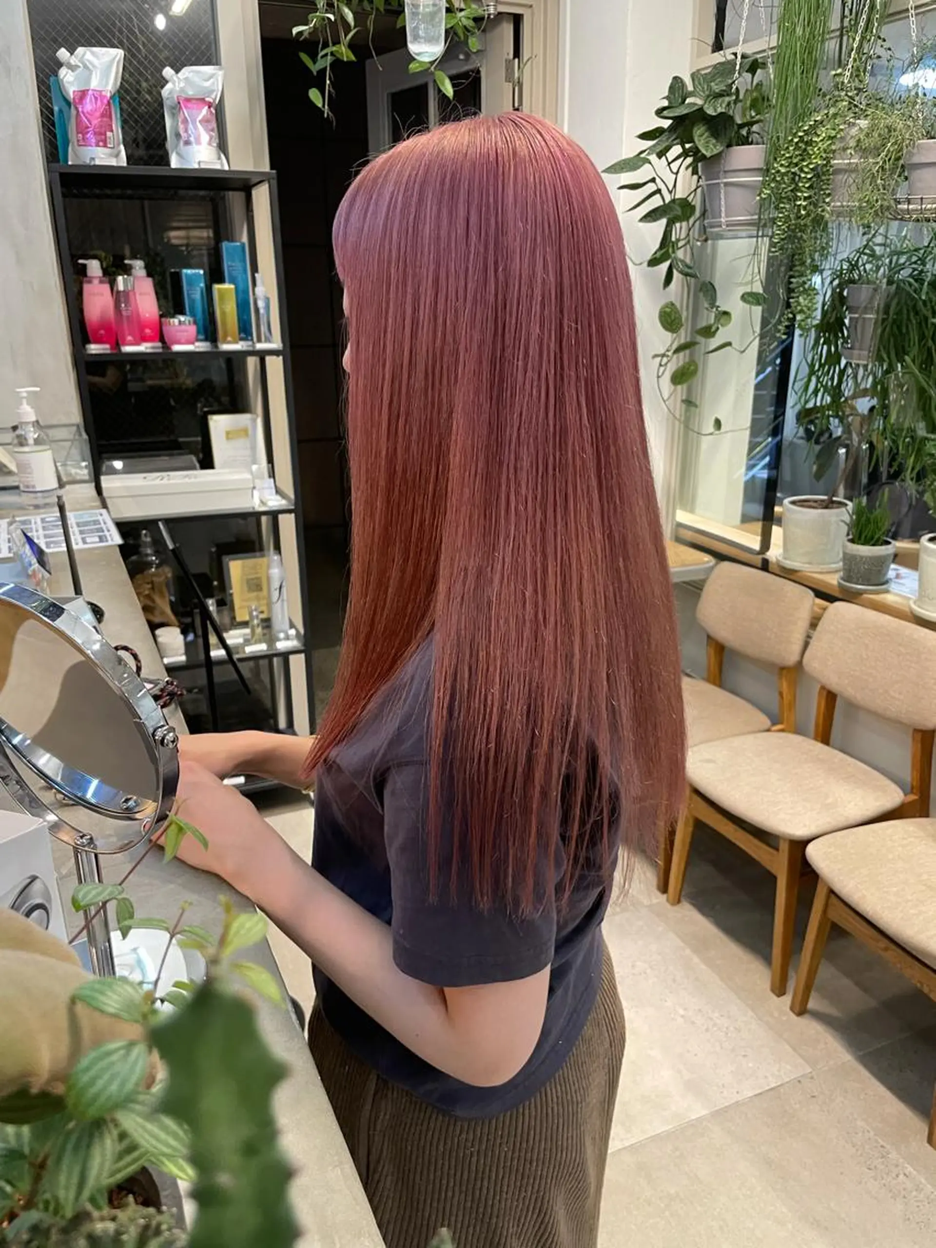 ロング ヘアカラー 小顔レイヤー×コンパ クトボブ/林隆平のヘアスタイル