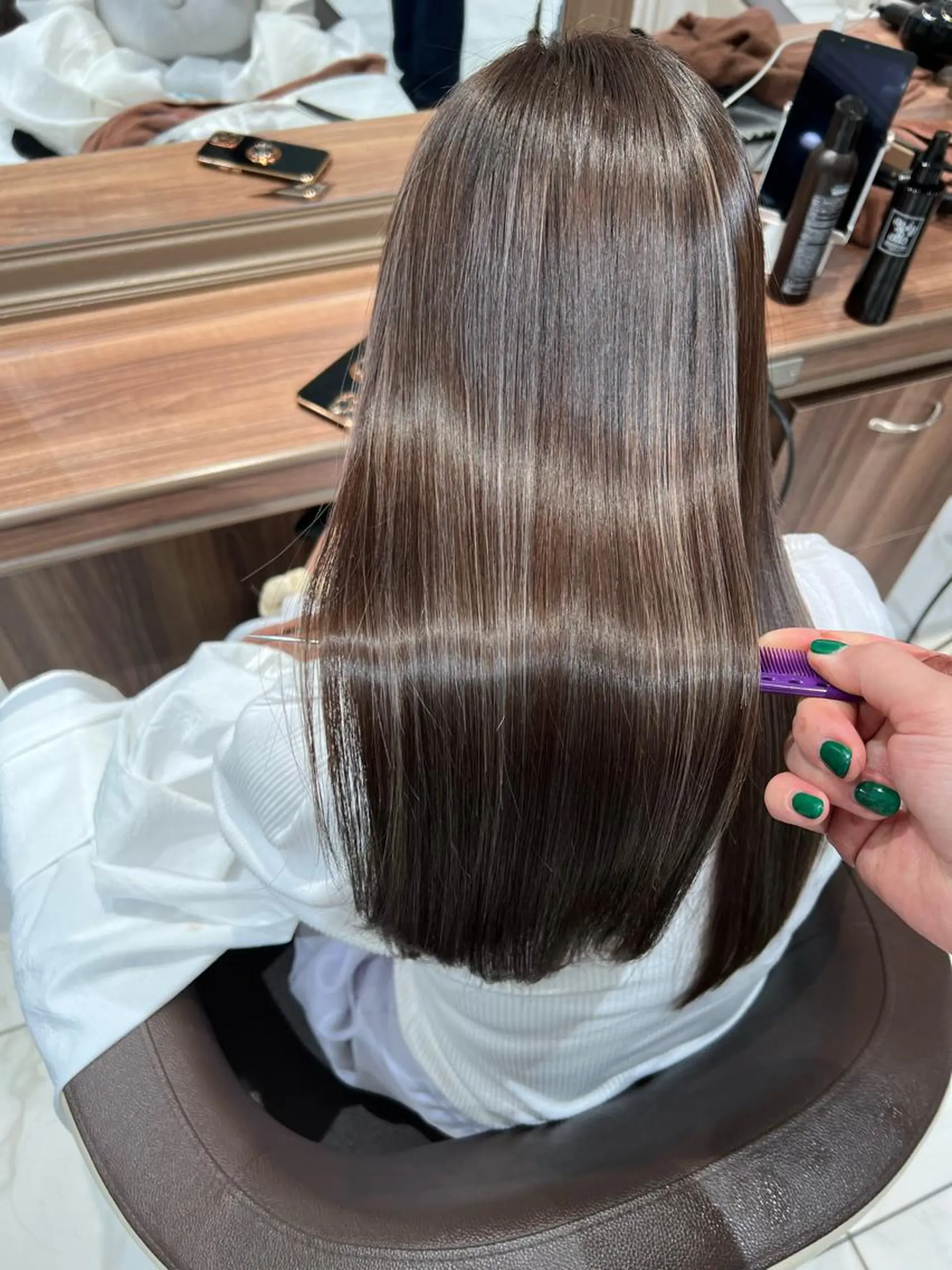 セミロング カラー ヘアアレンジ ハイライトカラー ハイライト 髪質改善 トリートメント ヘアカラー トリートメント 🇰🇷韓国ヘア🤍 副店長/栗田のヘアスタイル