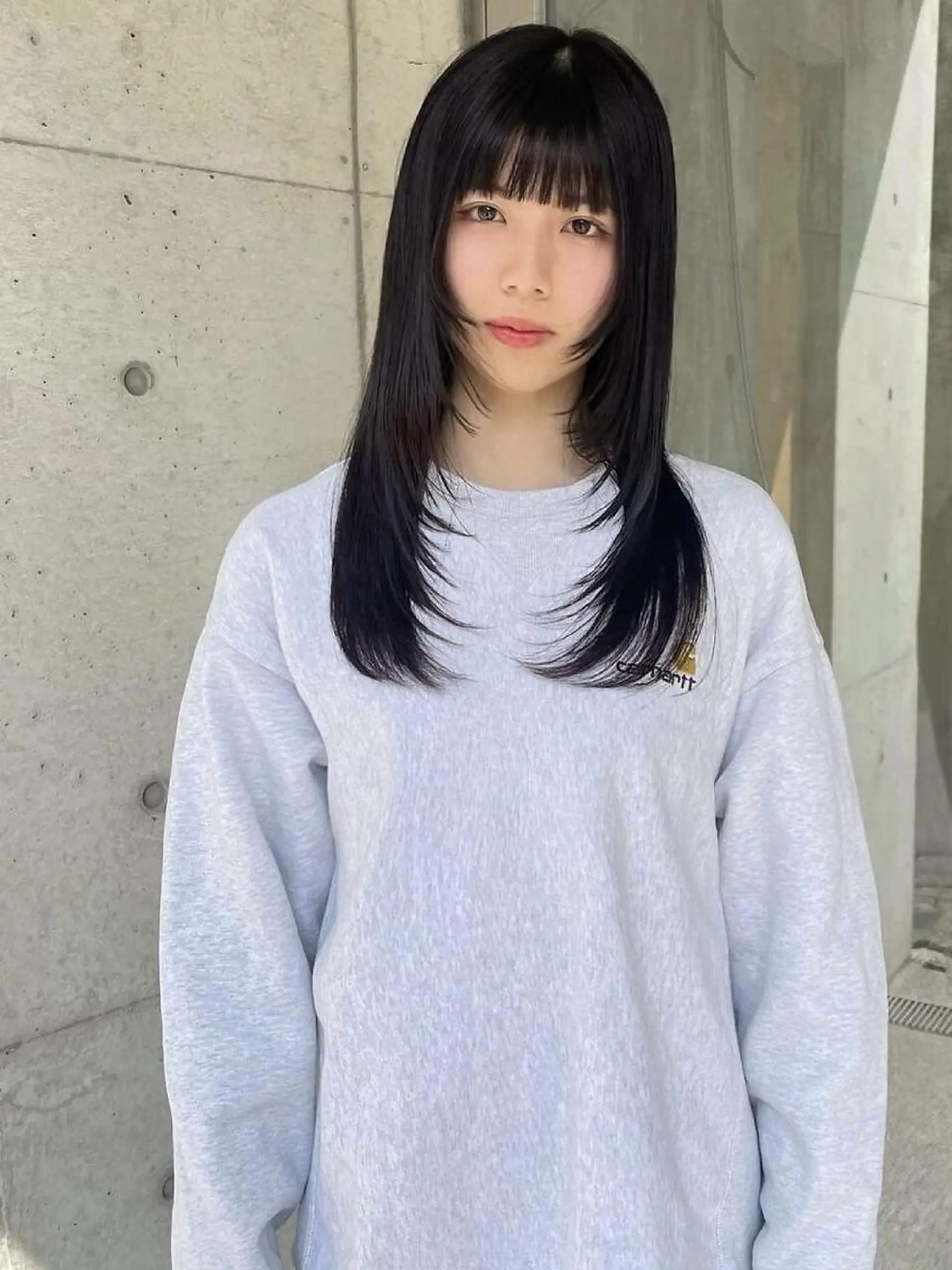 セミロング カラー 透明感カラー🪡🤍 nanao🤍🪡のヘアスタイル