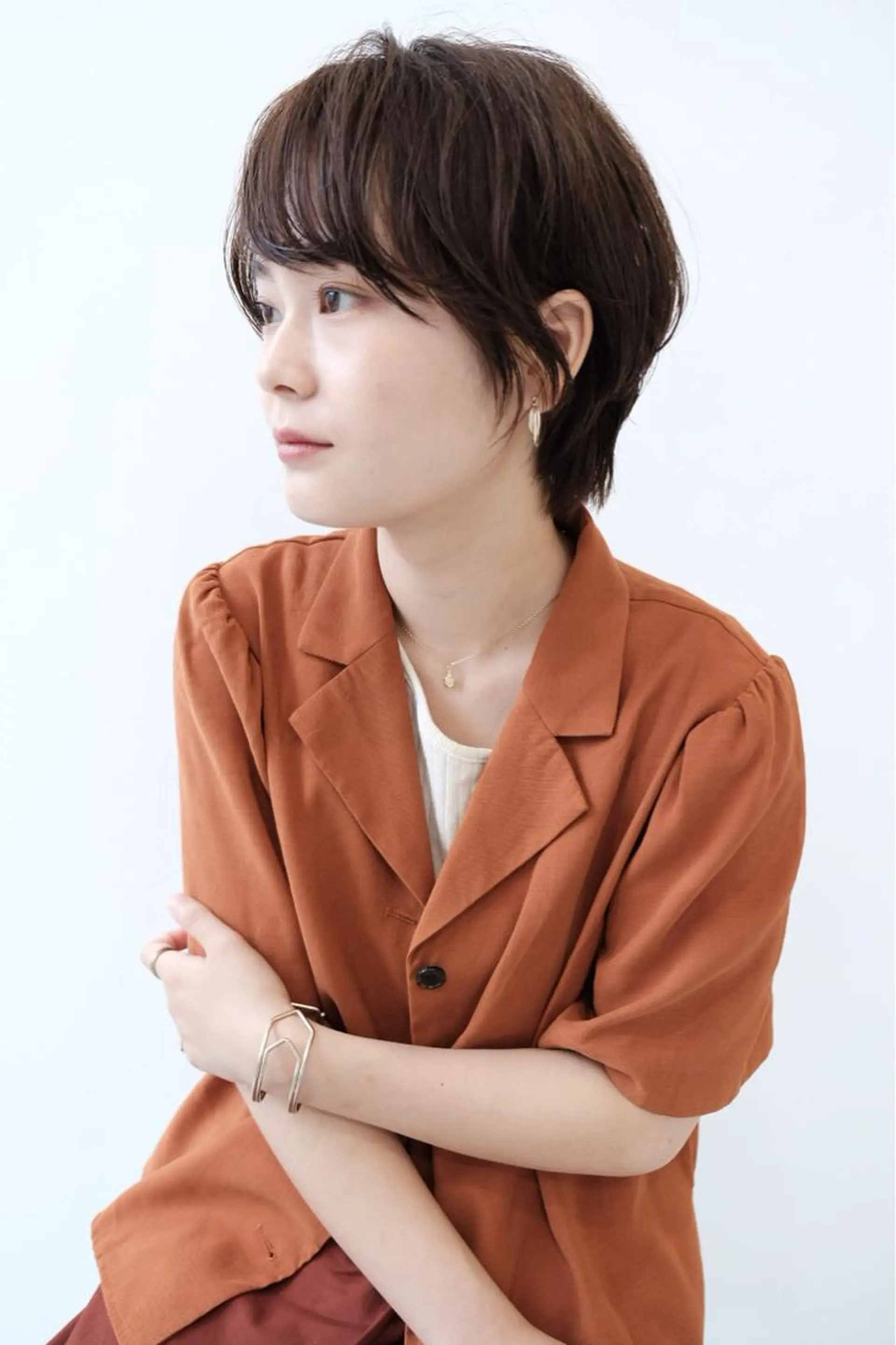 ショート カット 縮毛矯正 トリートメント 荒木 理緒のヘアスタイル