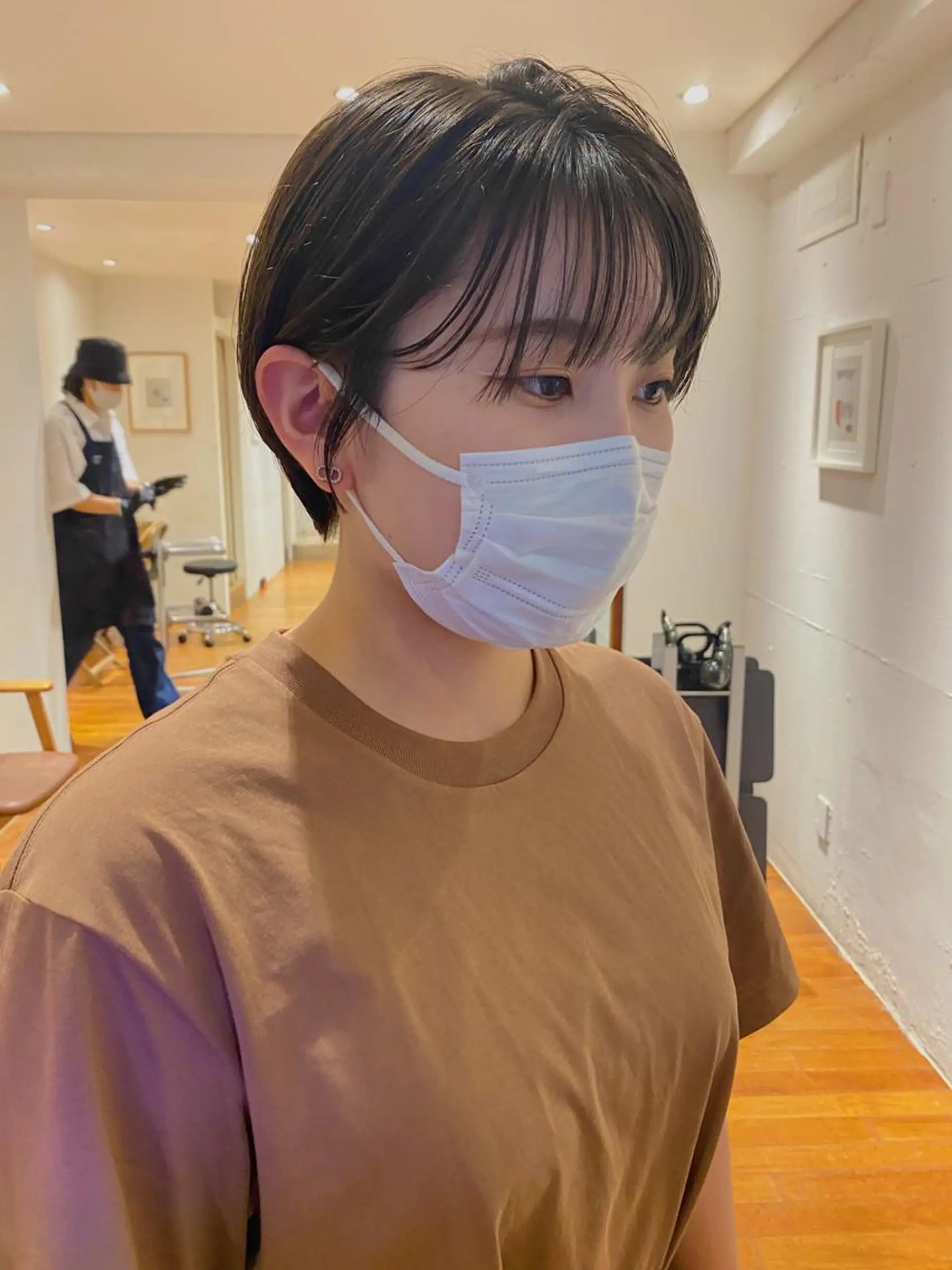 ショート カラー カット ヘアカラー トリートメント salowin三丁目所属・🟩ベージュ/ショー ト/ボブ🟩タカモリのヘアスタイル