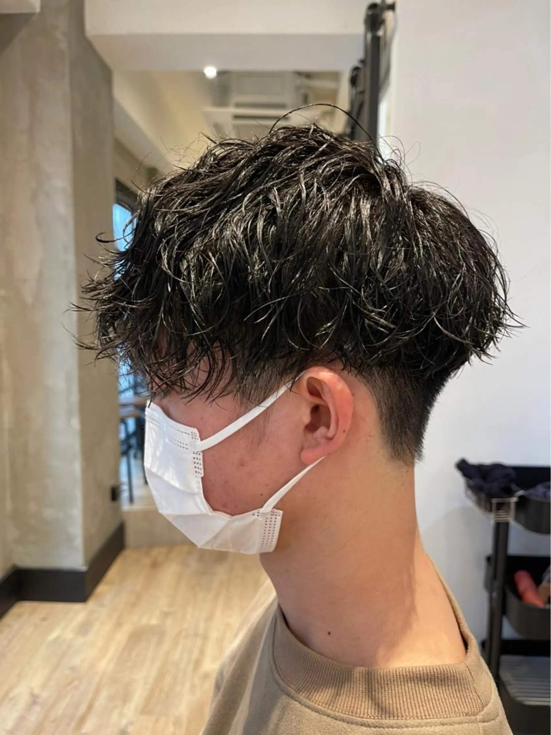 ミディアム パーマ メンズ カット パーマ FM【エフエム】HAVANA所属・💈圧倒的メンズ特化 明大前美容師💈のヘアスタイル