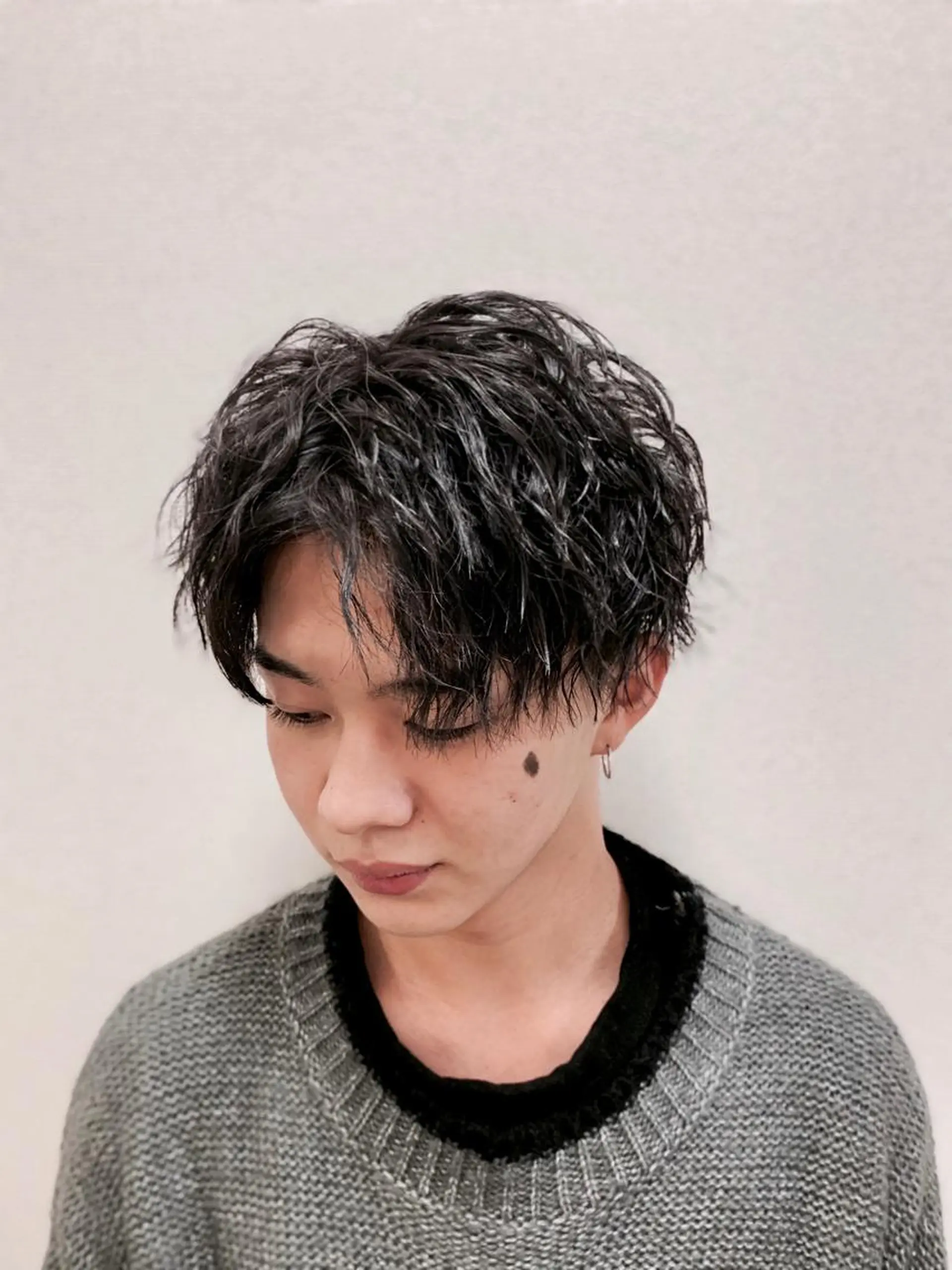 ミディアム パーマ メンズ HIROGINZA ヒロ銀座 青山所属・マツオ リュウホウ🐉のヘアスタイル