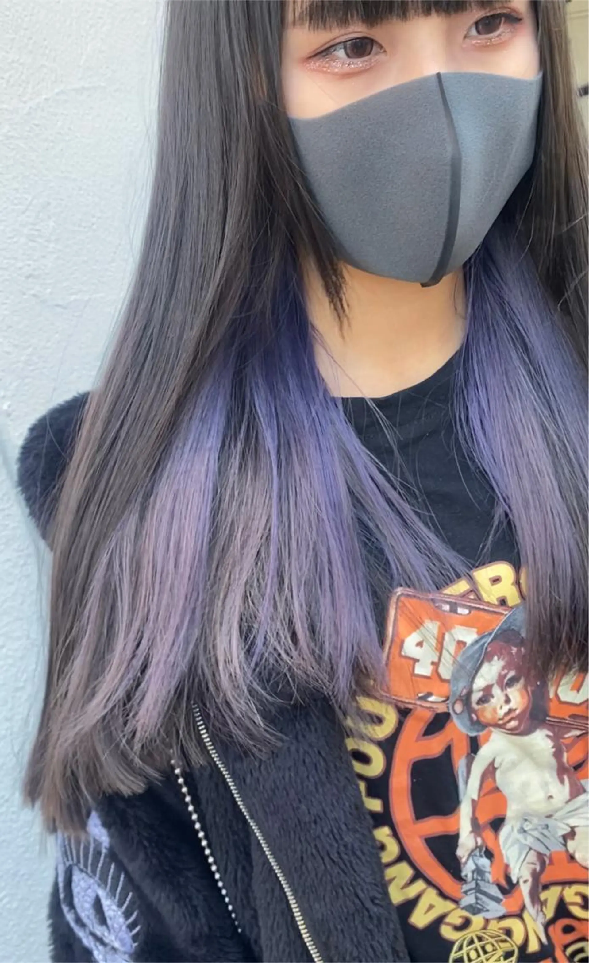 ロング カラー ブルーカラー ブルーラベンダー ラベンダーカラー ヘアカラー 縮毛矯正とブリーチ /杉村凜汰郎のヘアスタイル