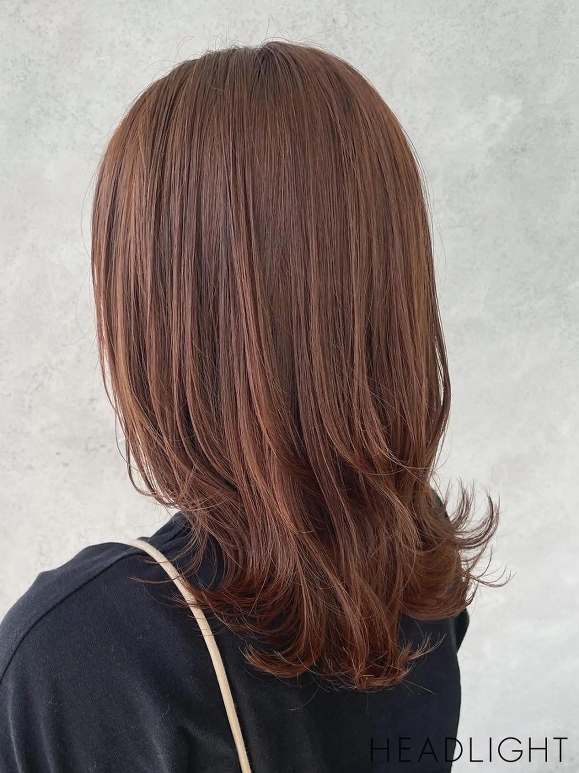セミロング ユアサ ジュンキのヘアスタイル
