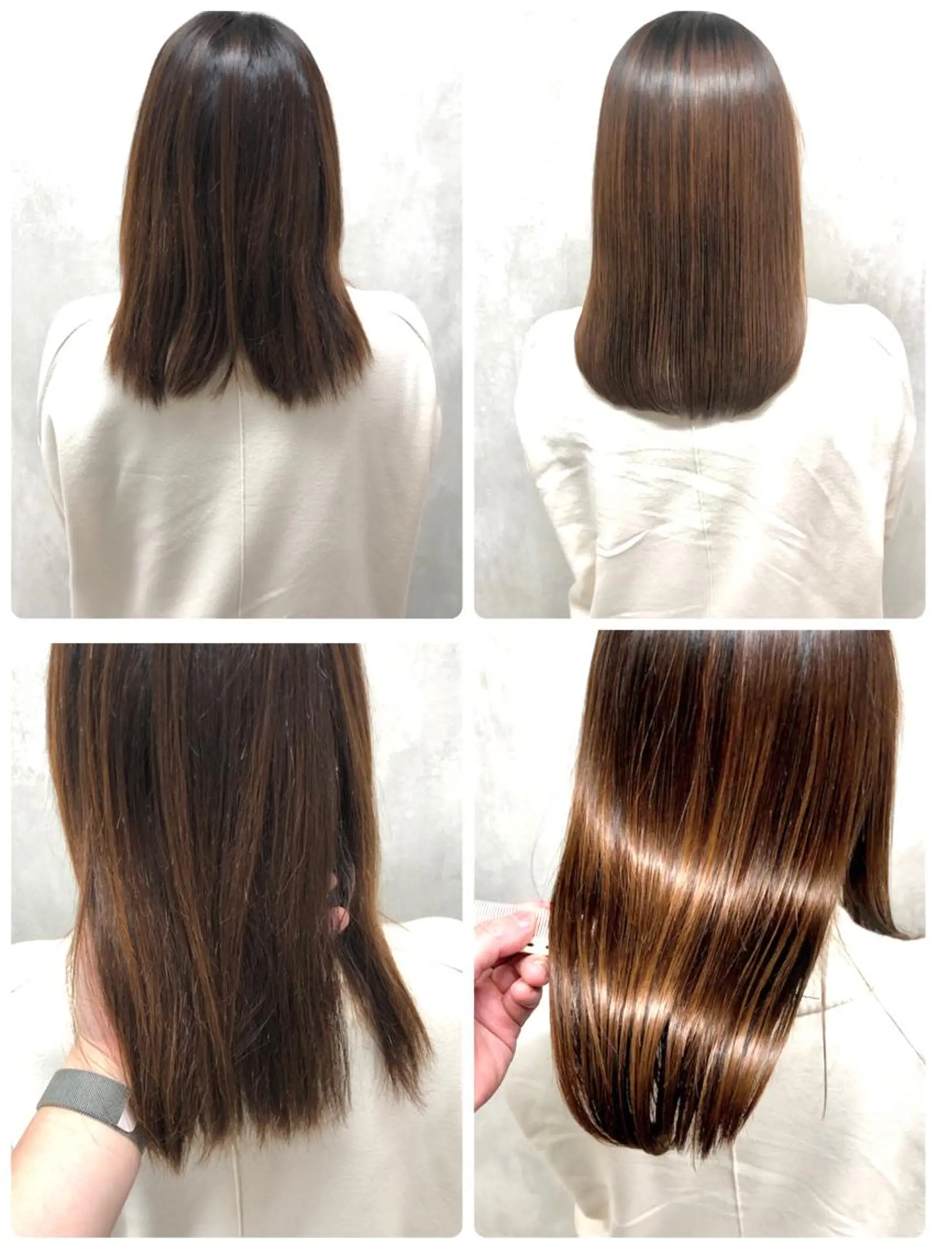 セミロング カット ヘアカラー 縮毛矯正 トリートメント 満足度⭕️縮毛矯正師 谷口にお任せを👍のヘアスタイル