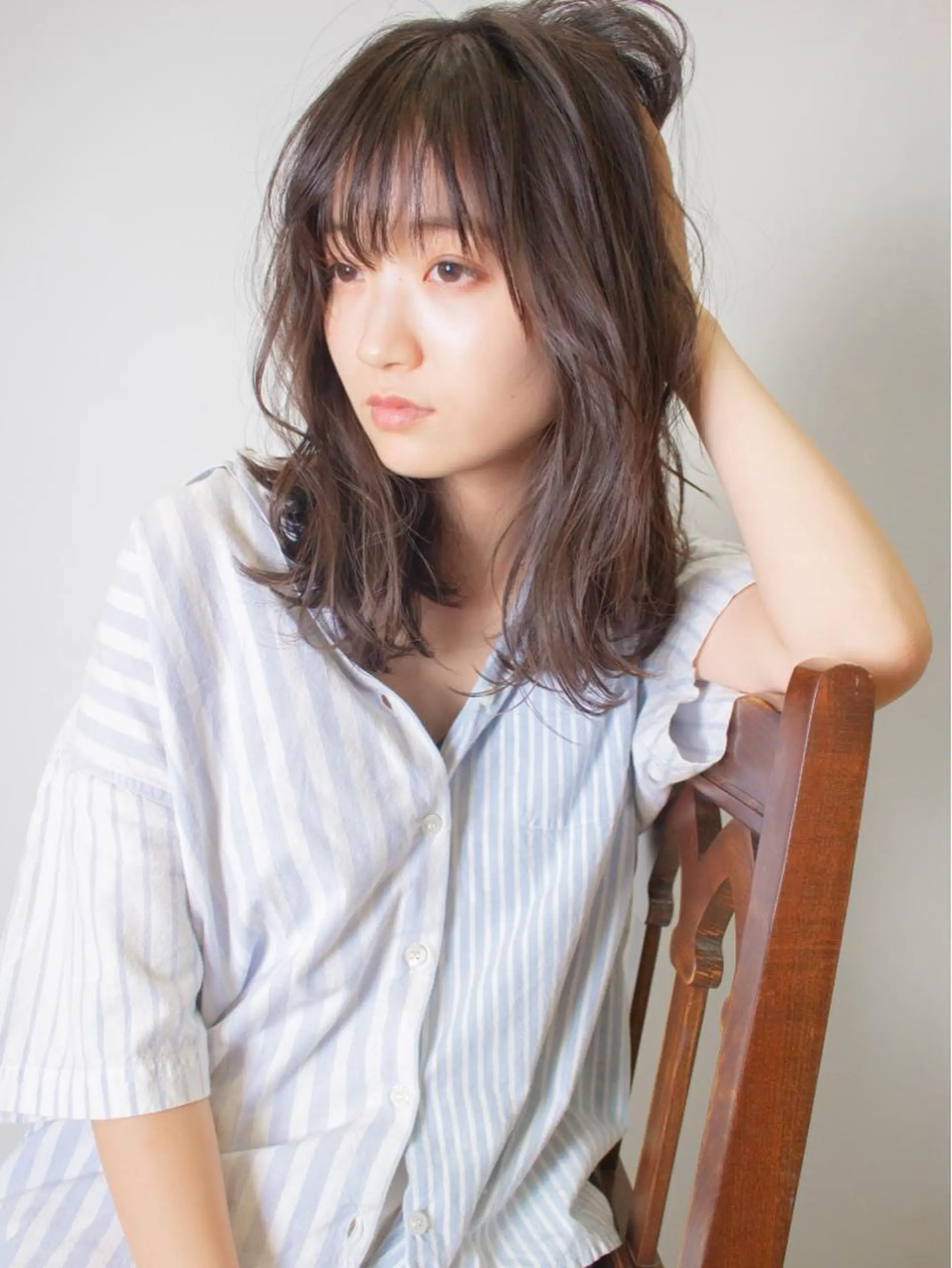 ミディアム カラー パーマ gite カワムラナオキのヘアスタイル