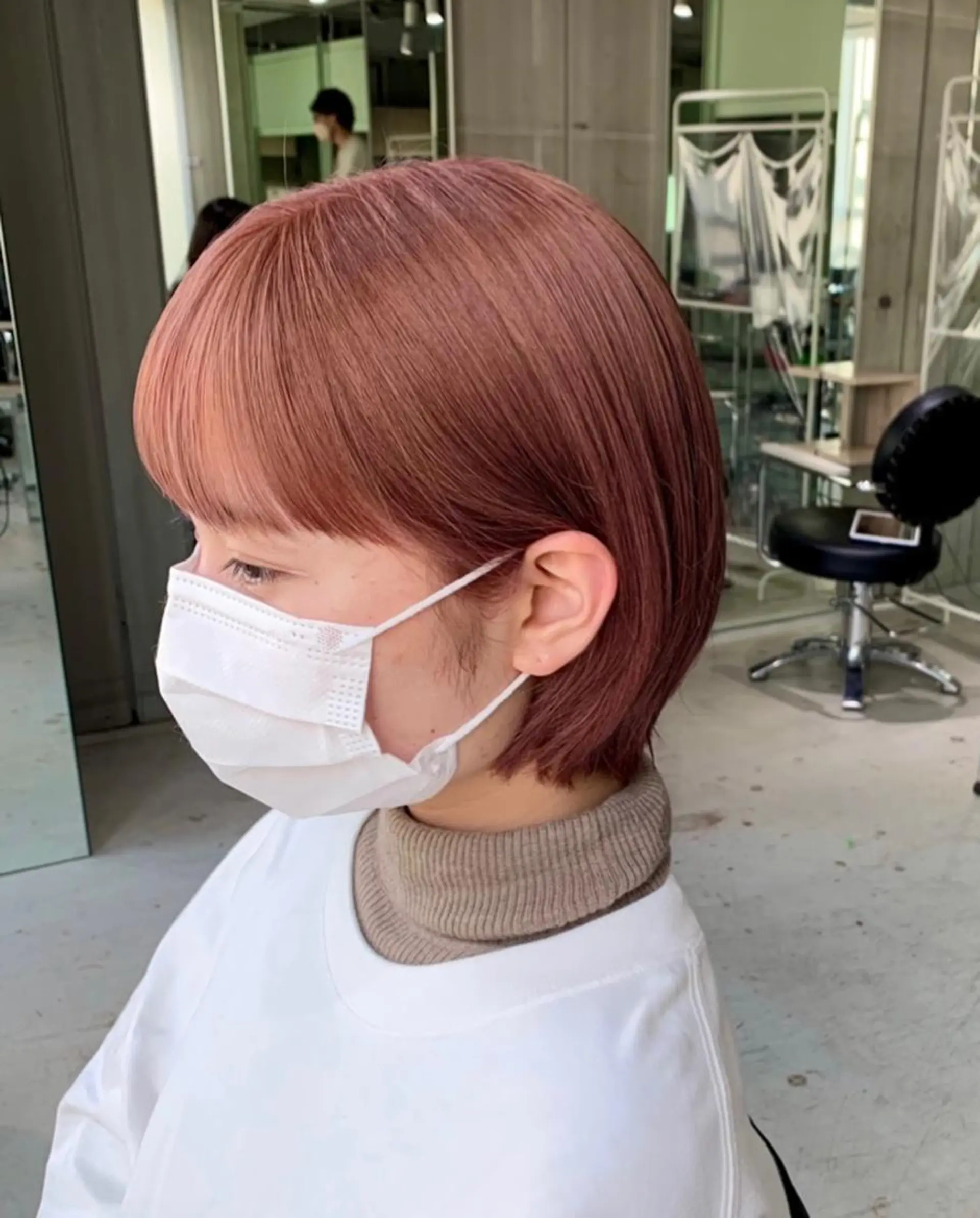 ショート カラー ヘアカラー トリートメント 暖色/まろベージュ/ シカタユウカのヘアスタイル