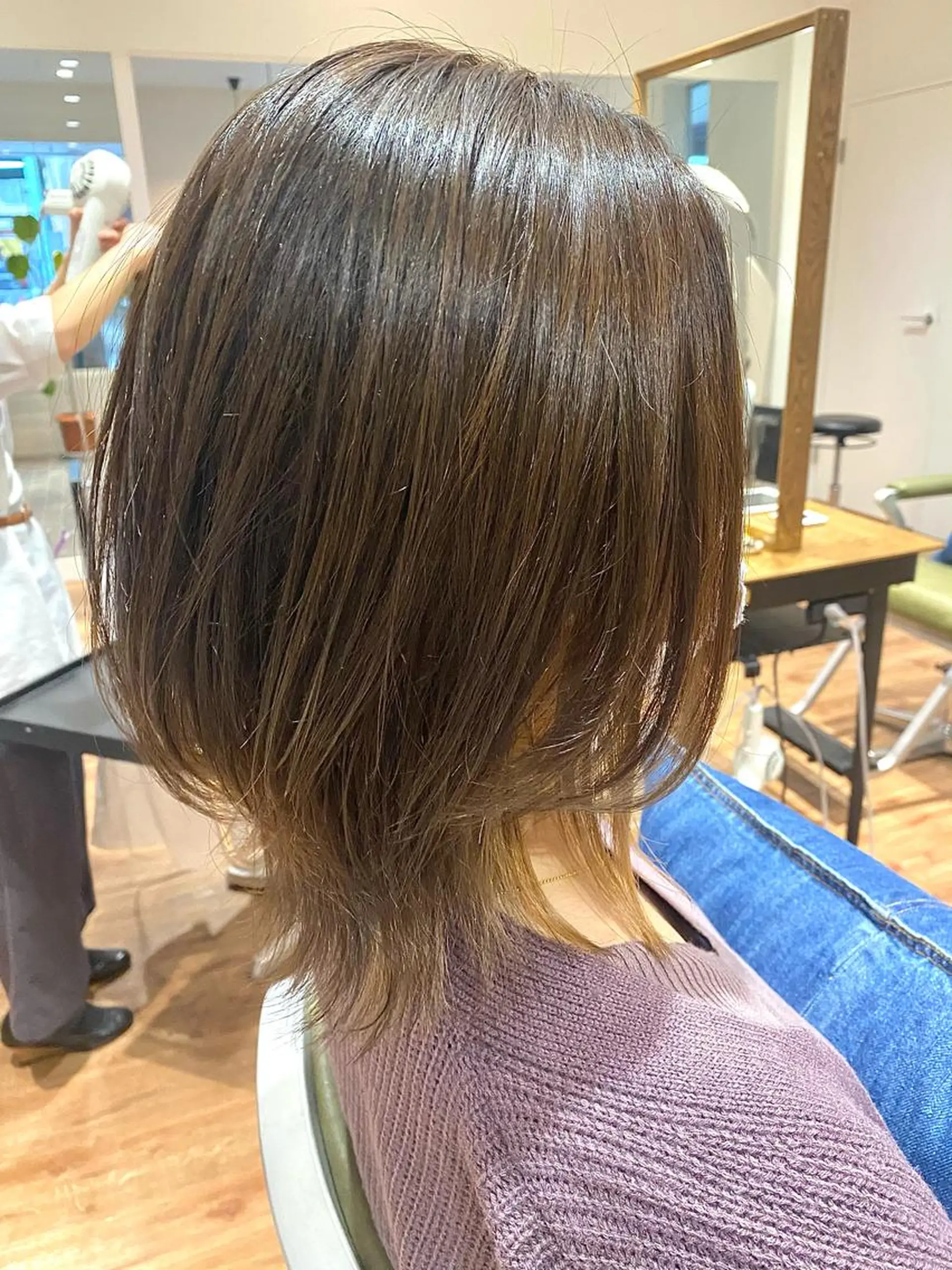 ミディアム カラー カット ヘアカラー トリートメント 🌈🌸あおき みちる🌟💗のヘアスタイル