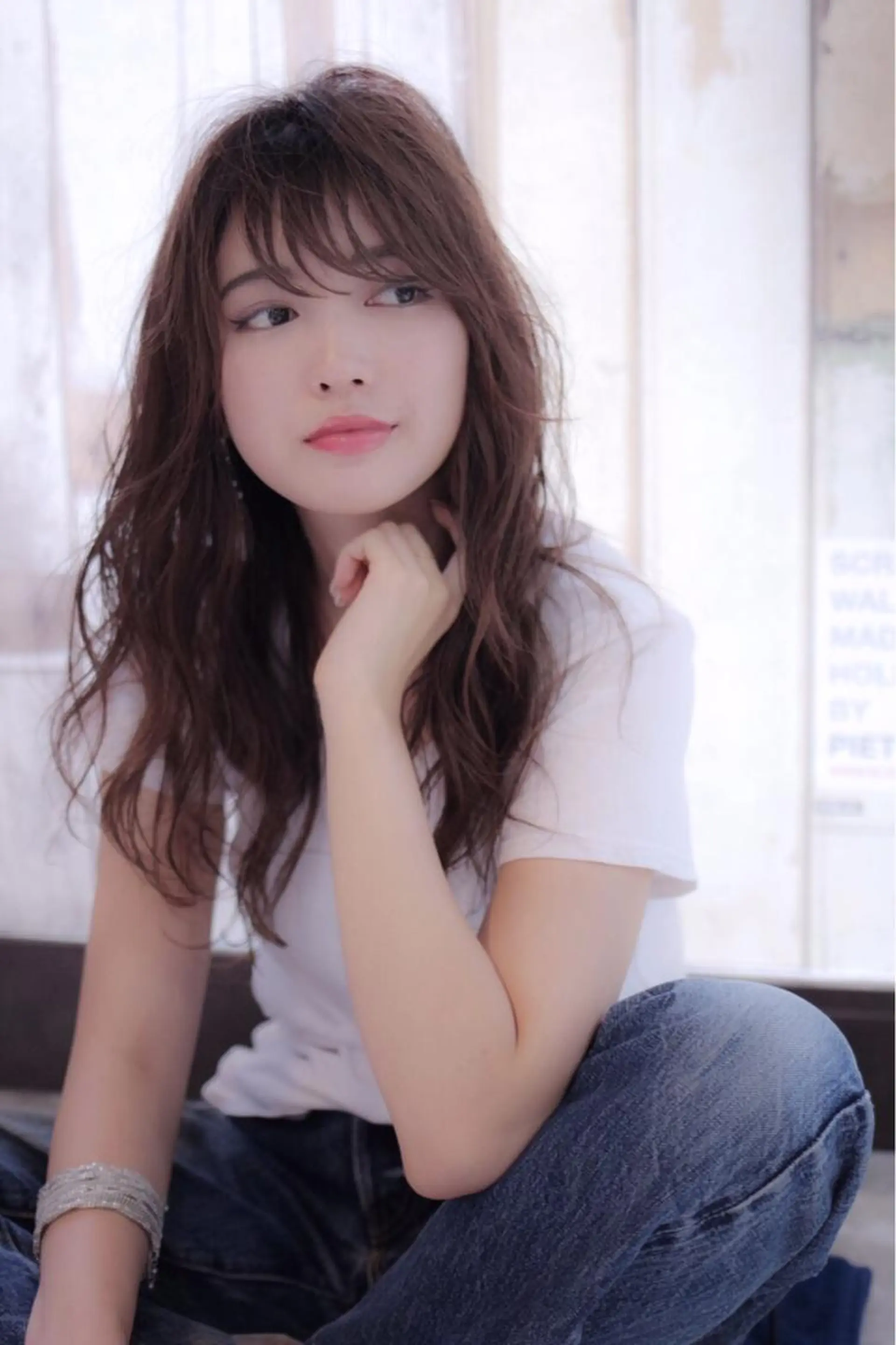 ミディアム セミロング ロング カラー パーマ ブラウンカラー ピンクカラー ピンクブラウン Lien🌿Top Stylist沖田のヘアスタイル