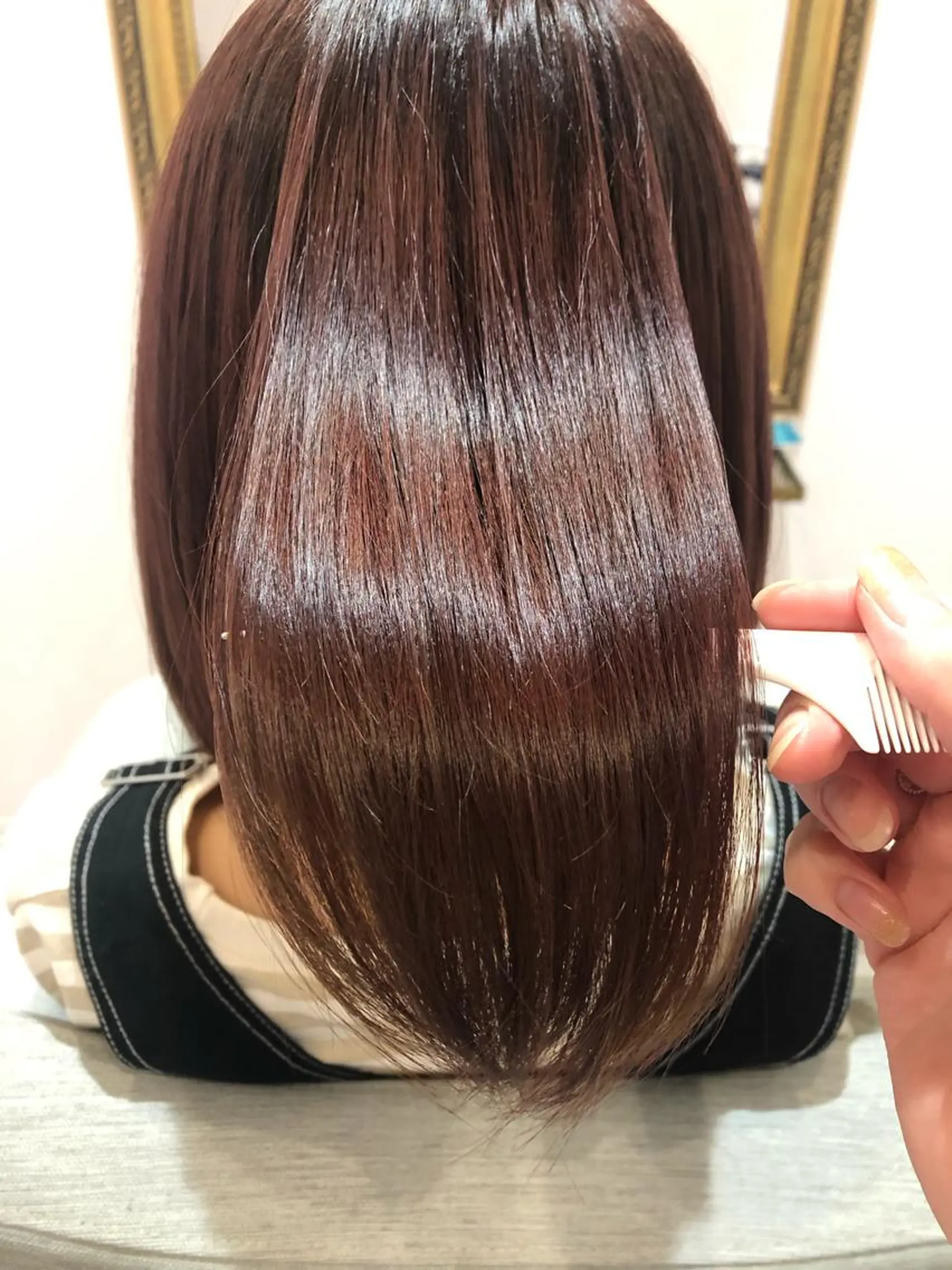 ミディアム ピンクブラウン 🧸ひなた ちかこ🧸のヘアスタイル