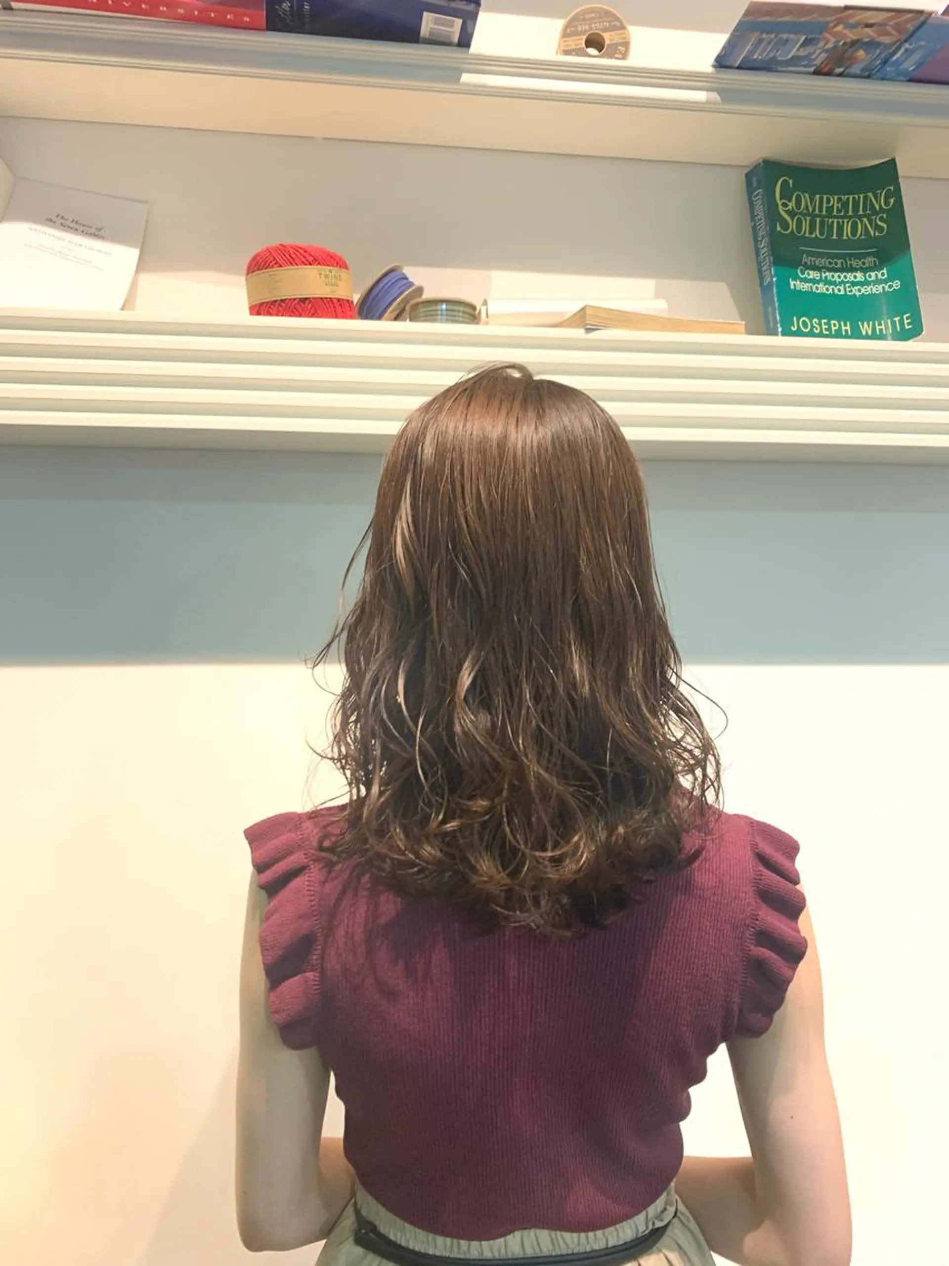 ミディアム ウルフカット カット ヘアカラー トリートメント ヘッドスパ ヘアセット 山口 竣也のヘアスタイル