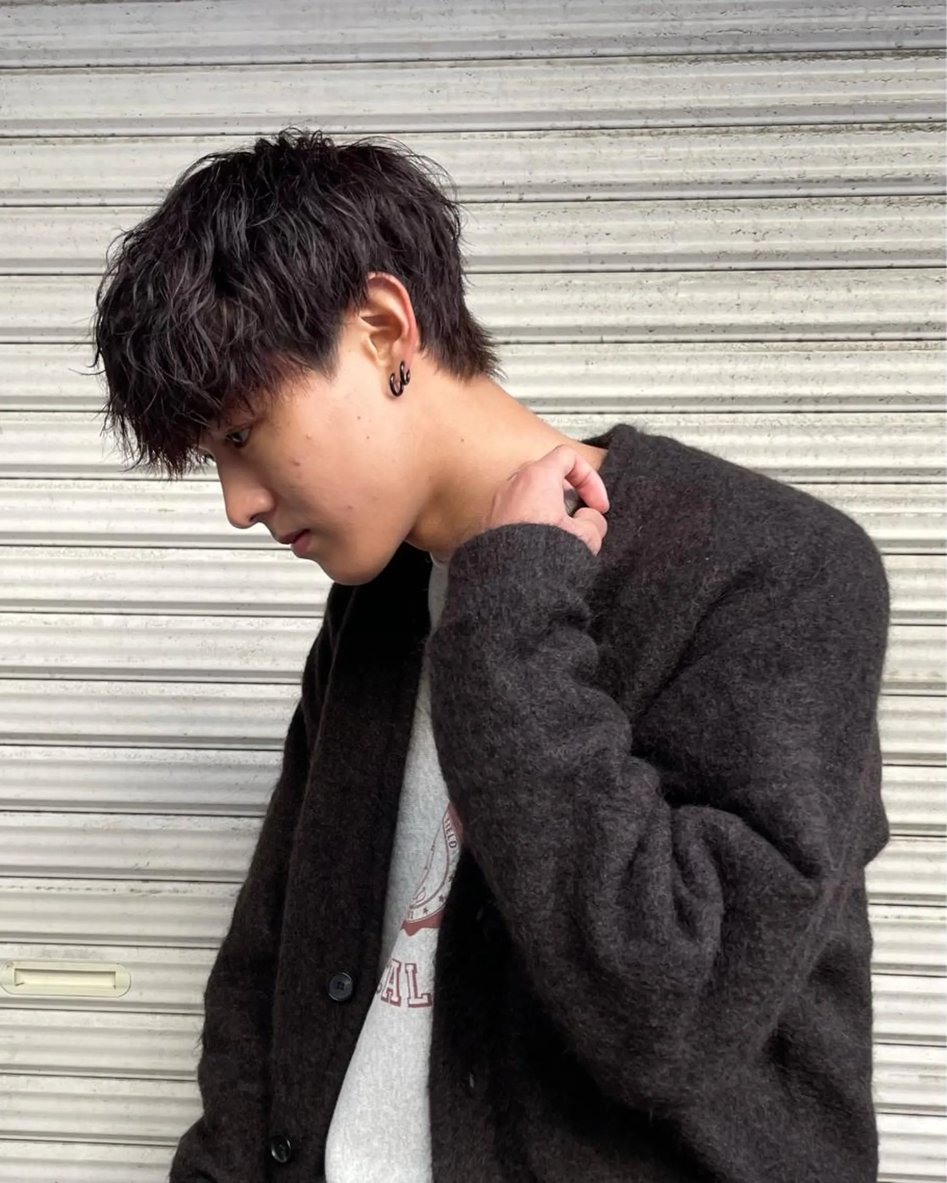 パーマ メンズ カット パーマ 栢原 達也のヘアスタイル