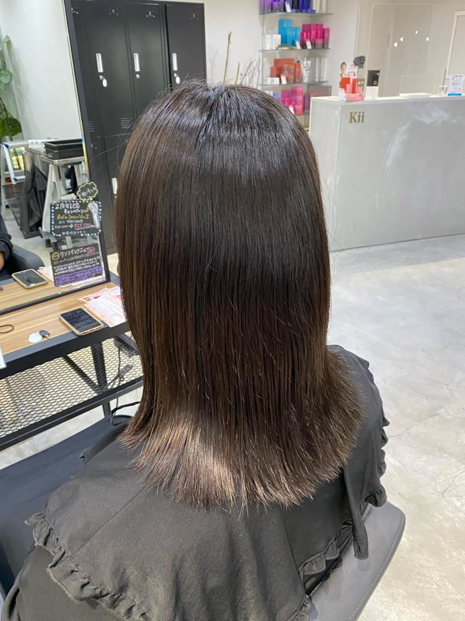 ミディアム アッシュ 中西 きょうかのヘアスタイル