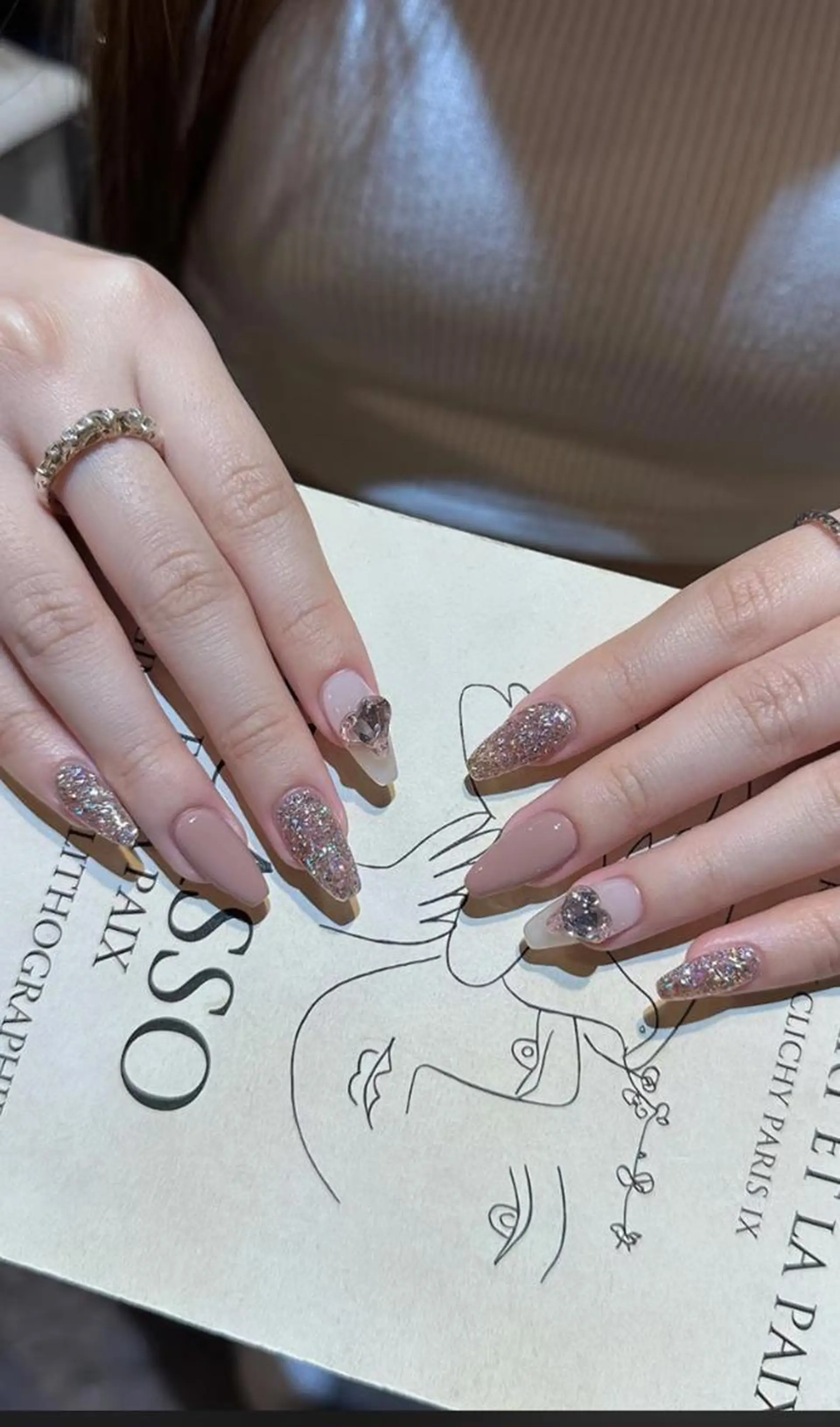 ネイル キラキラネイル 韓国ネイル オフィスネイル For U nail スカルプ専門店のネイルデザイン