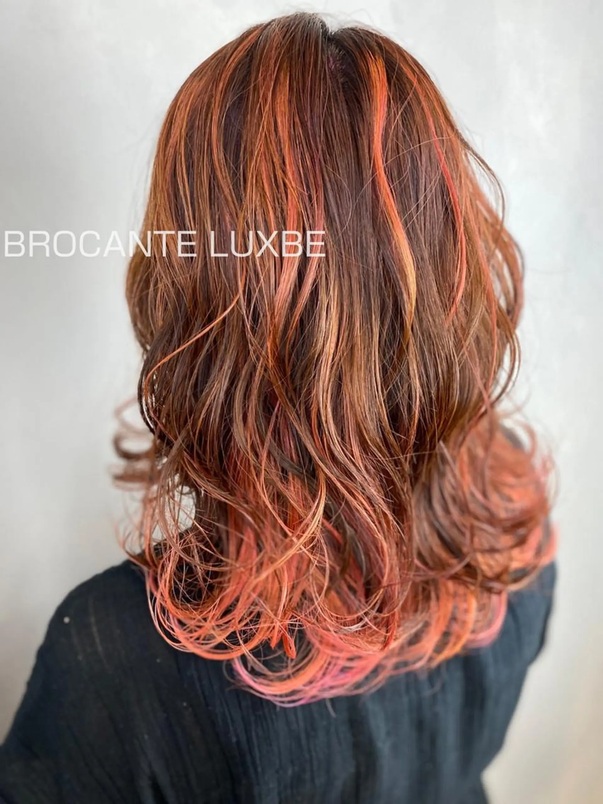 セミロング カラー バレイヤージュ グラデーションカラー ピンクカラー レイヤーカット カット ヘアカラー BROCANTE✂︎ karasawa.nのヘアスタイル