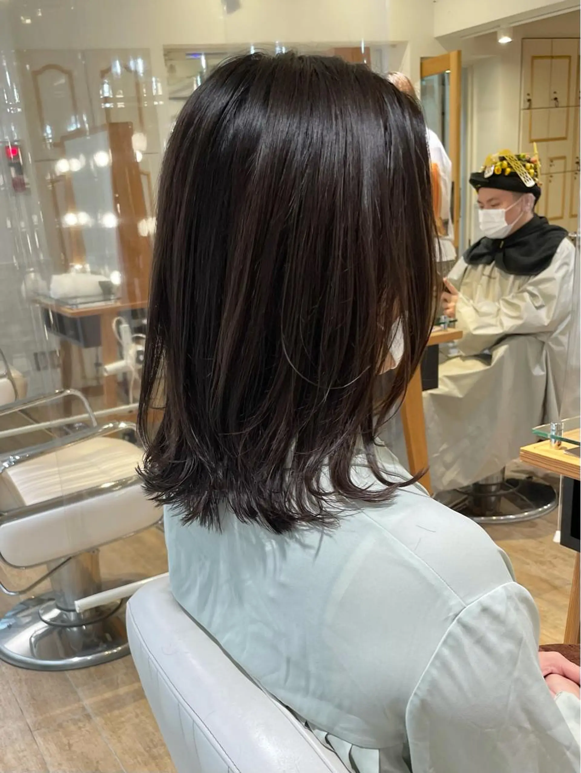 ミディアム カラー ミディアムレイヤー 透明感カラー レイヤーカット カット ヘアカラー ✨カラー支持No.1 🧸ワキ カナコ🧸のヘアスタイル