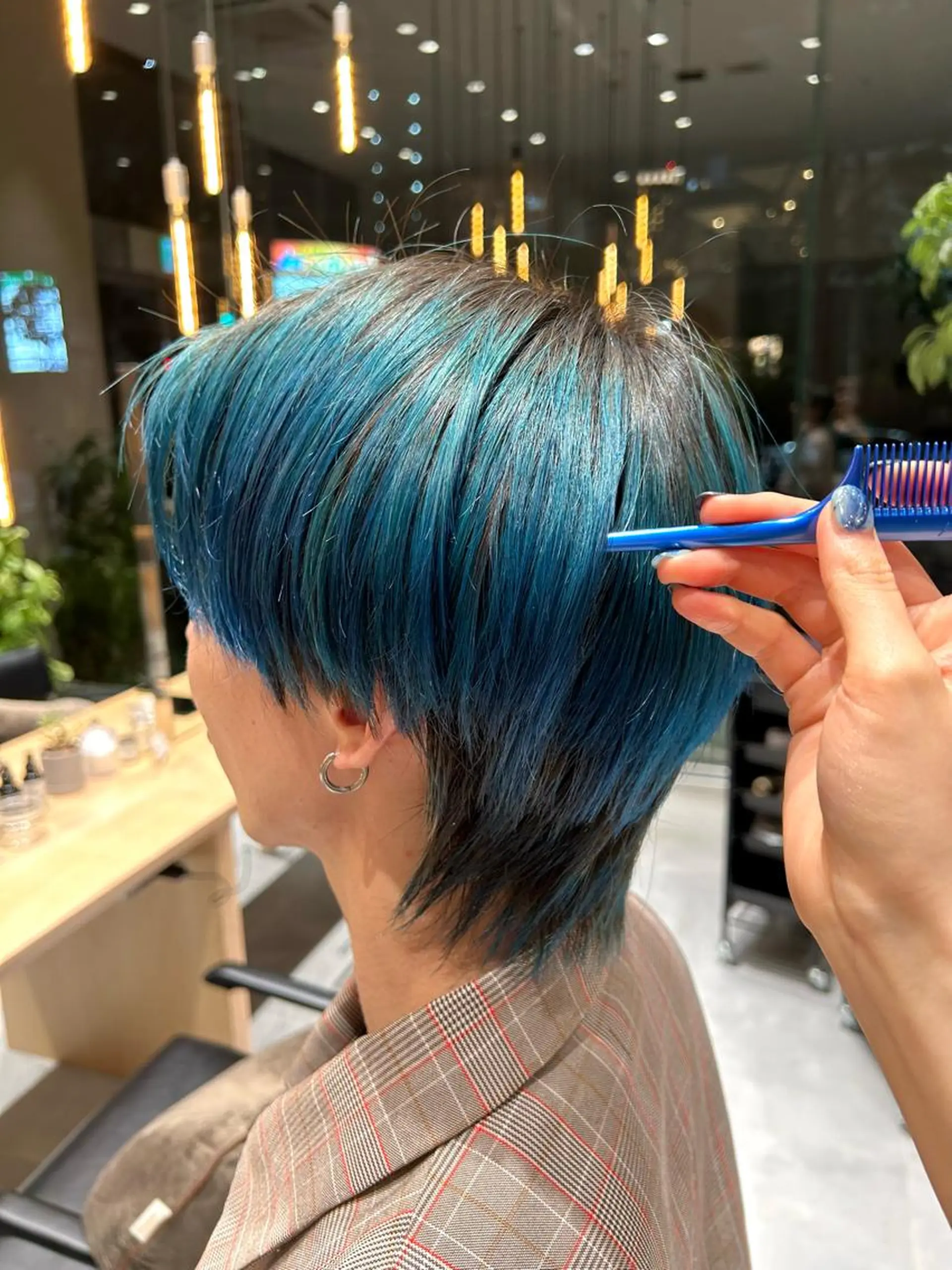 カラー アクアカラー ブルーカラー ハイトーンカラー ヘアカラー トリートメント ヘアセット ショートカット/ ハイトーン🪼風香のヘアスタイル