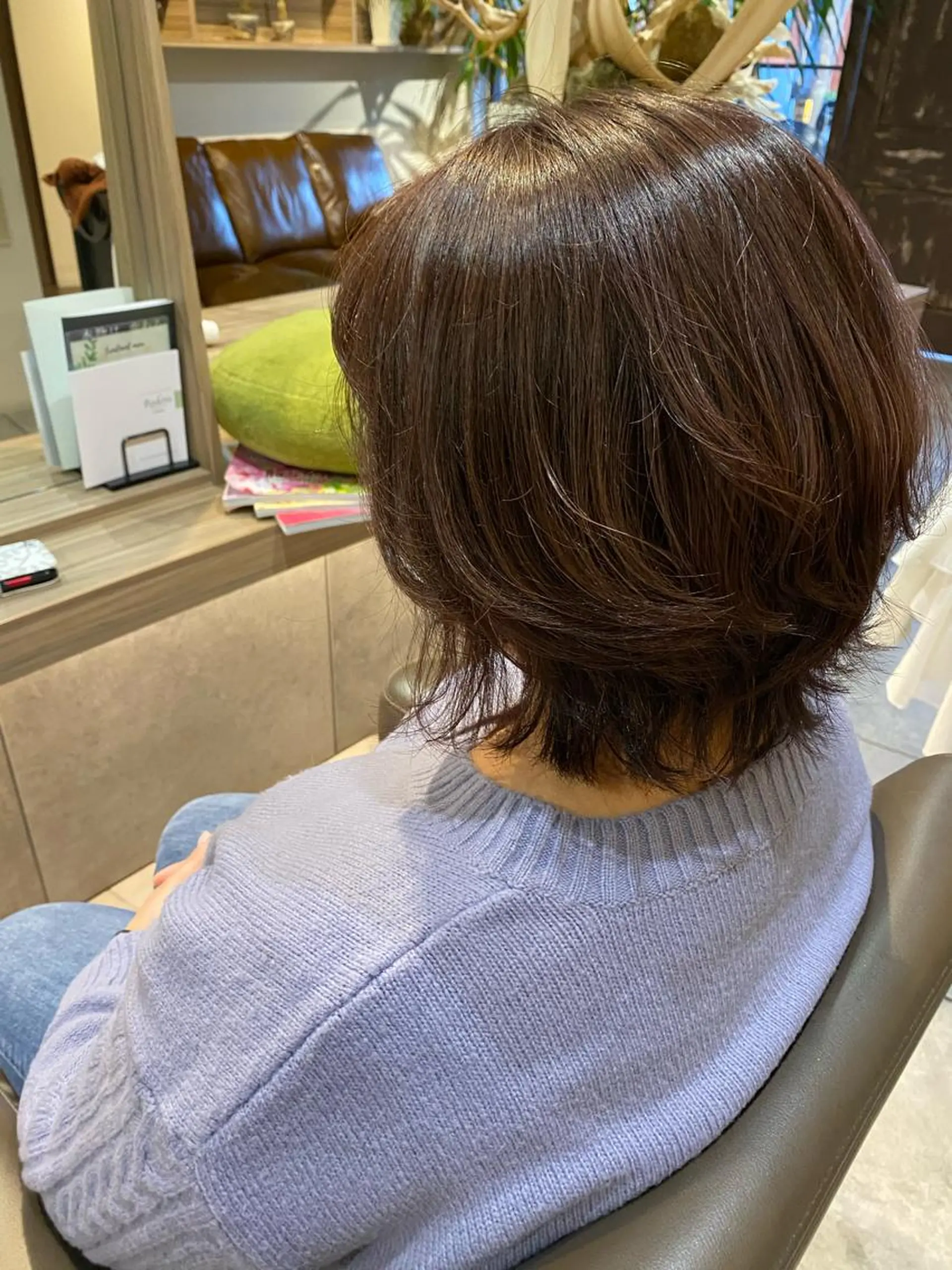 ミディアム カラー カット ヘアカラー 川越 輝梨奈のヘアスタイル