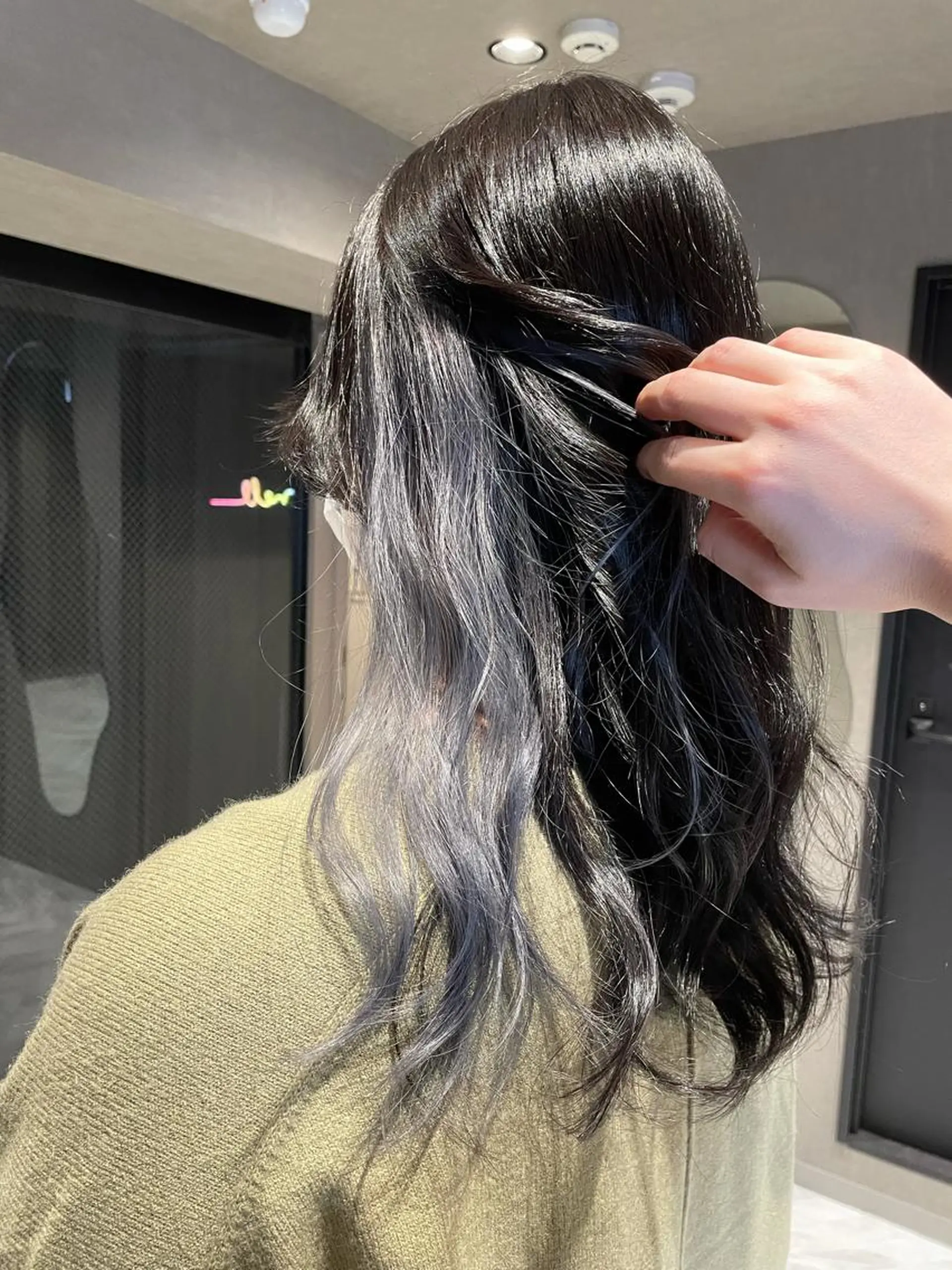 ロング カラー メンズパーマモデル 募集　サトチハルのヘアスタイル