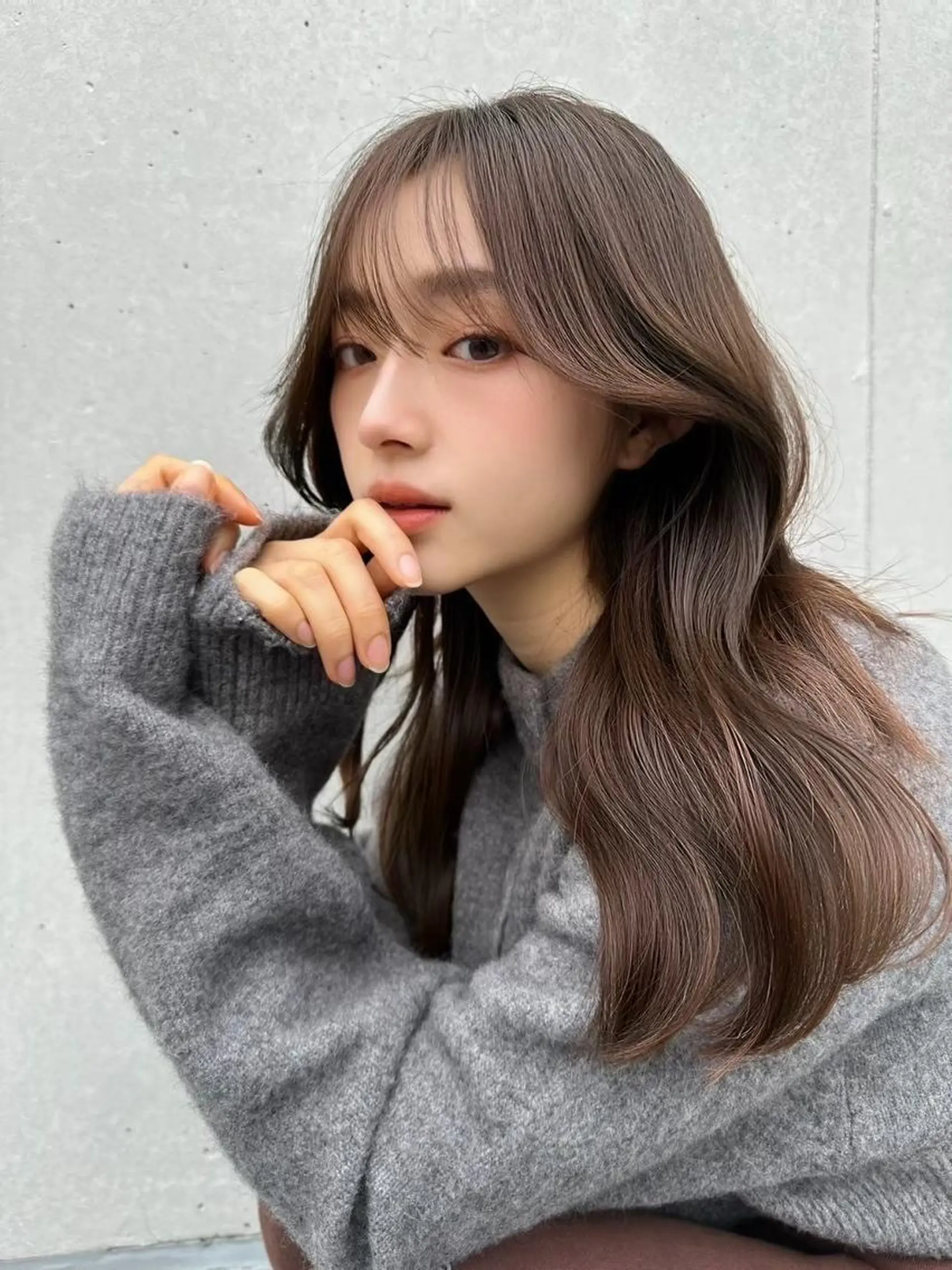 カラー 韓国風暗髪スタイル 🖤渋谷FRUITSのヘアスタイル