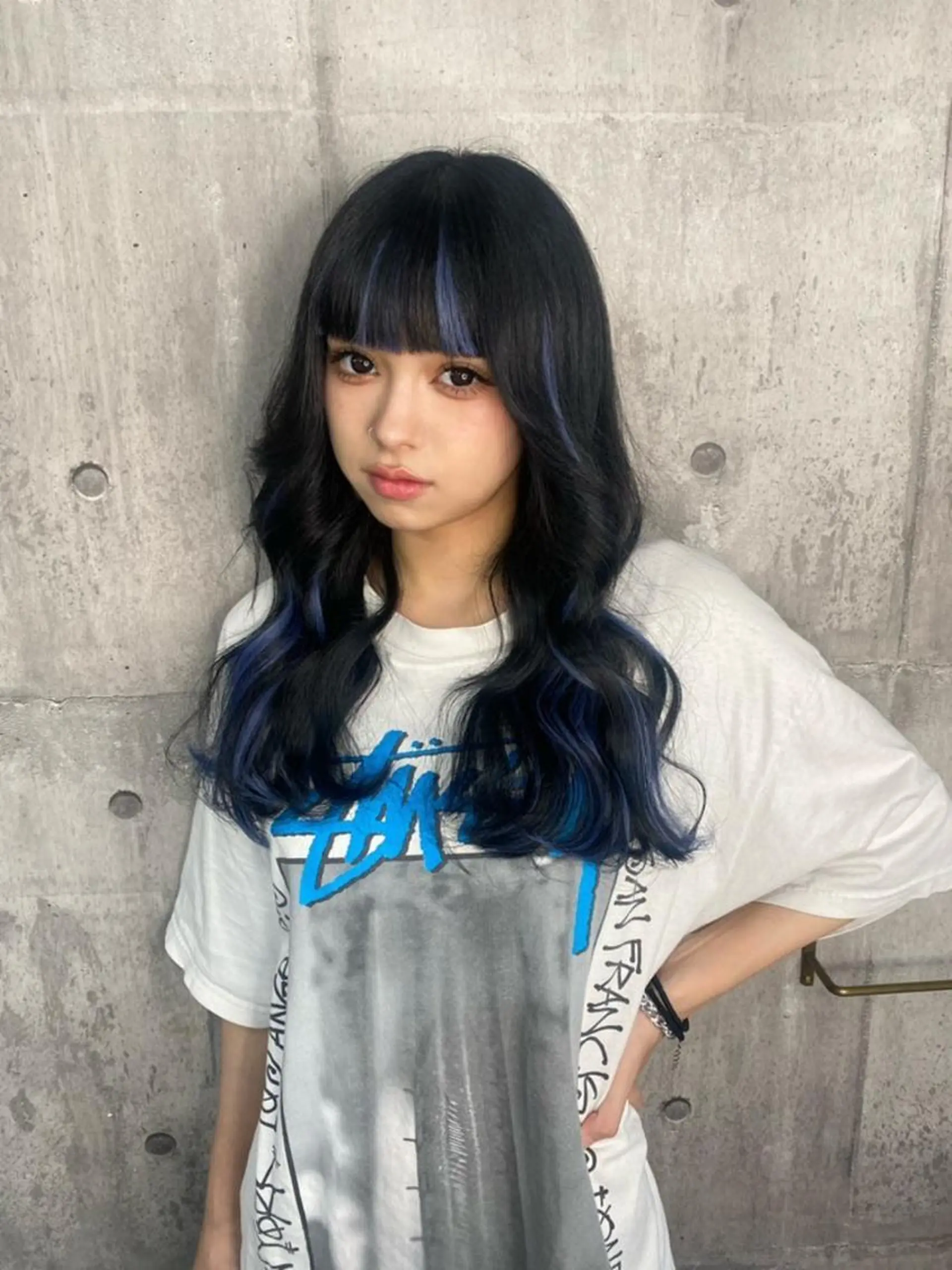 ロング カラー ハイライトカラー エクステ ハイライト SHURI❤️‍🔥 中/韓mix ♡のヘアスタイル