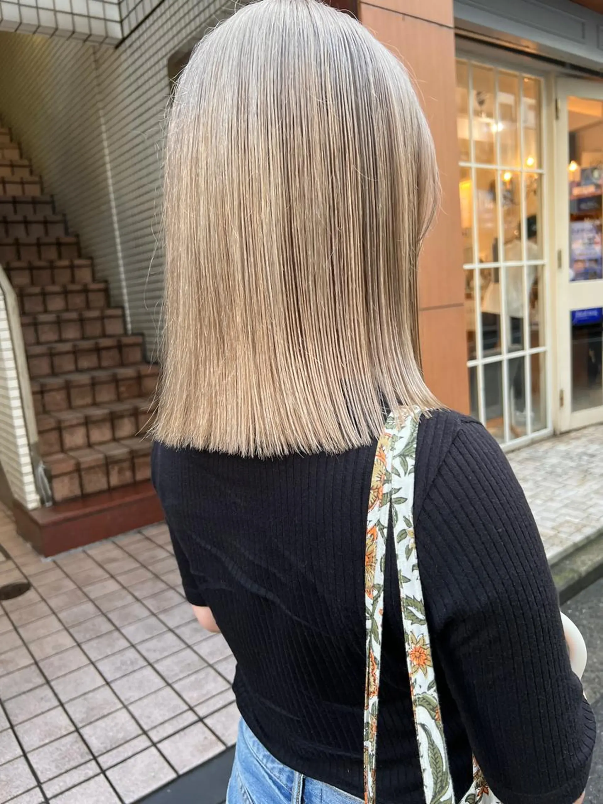 ミディアム カラー ヘアアレンジ ブリーチ ブロンド カット ヘアカラー トリートメント 🌿ショートカット/ パーマ/淳平のヘアスタイル