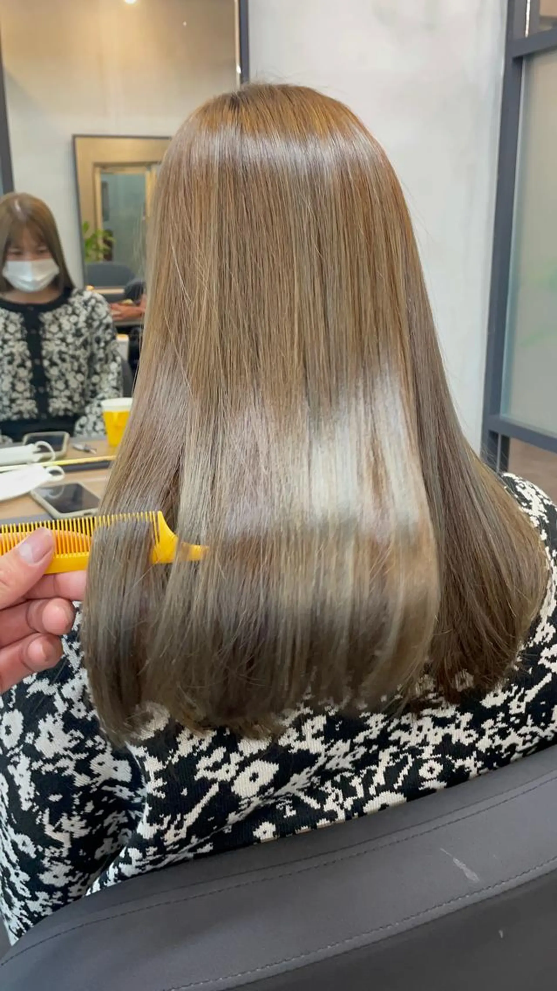 セミロング 縮毛矯正 トリートメント ALLEN hair 京橋店のヘアスタイル